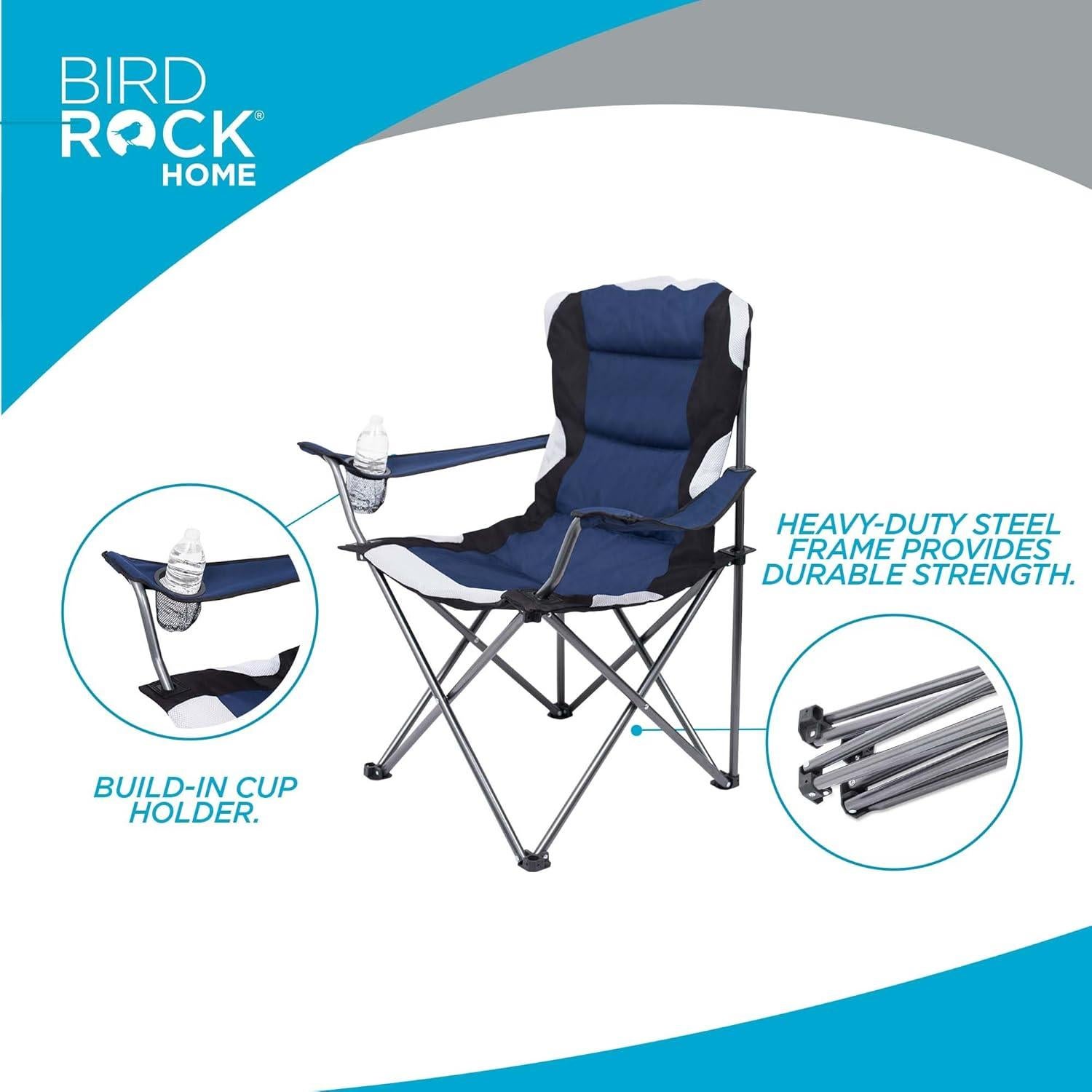 Silla Plegable de Camping Acolchada Internet's Best - Azul Marino