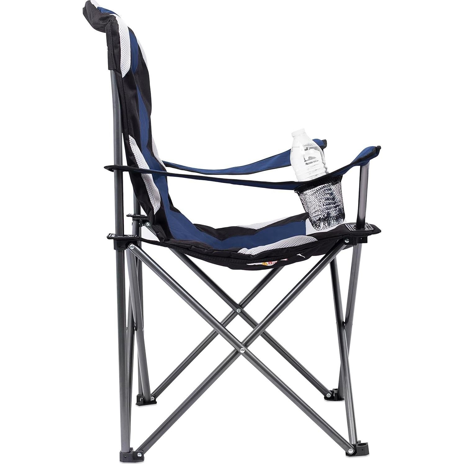 Silla Plegable de Camping Acolchada Internet's Best - Azul Marino