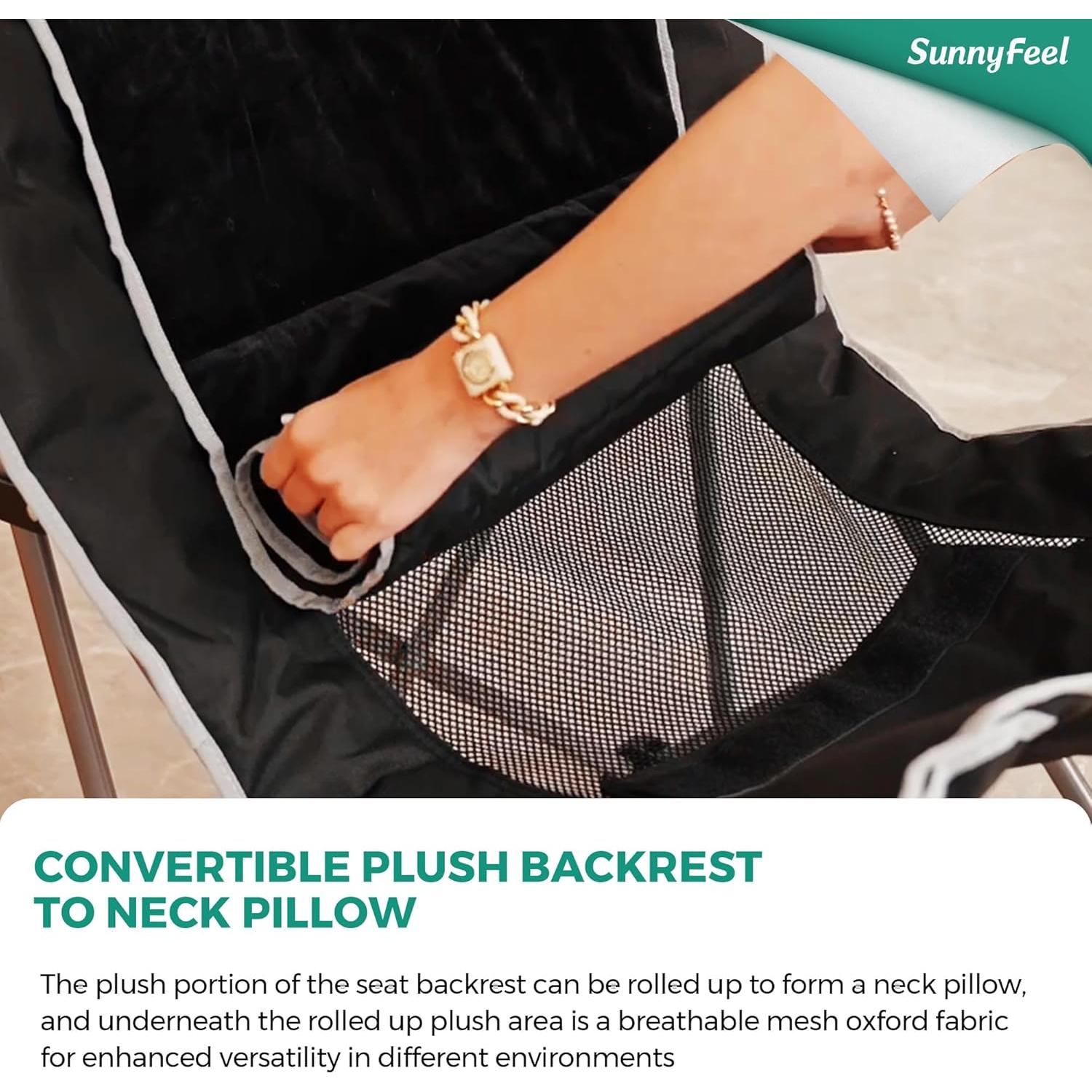 Silla de Camping Plegable SunnyFeel Sobredimensionada 136kg