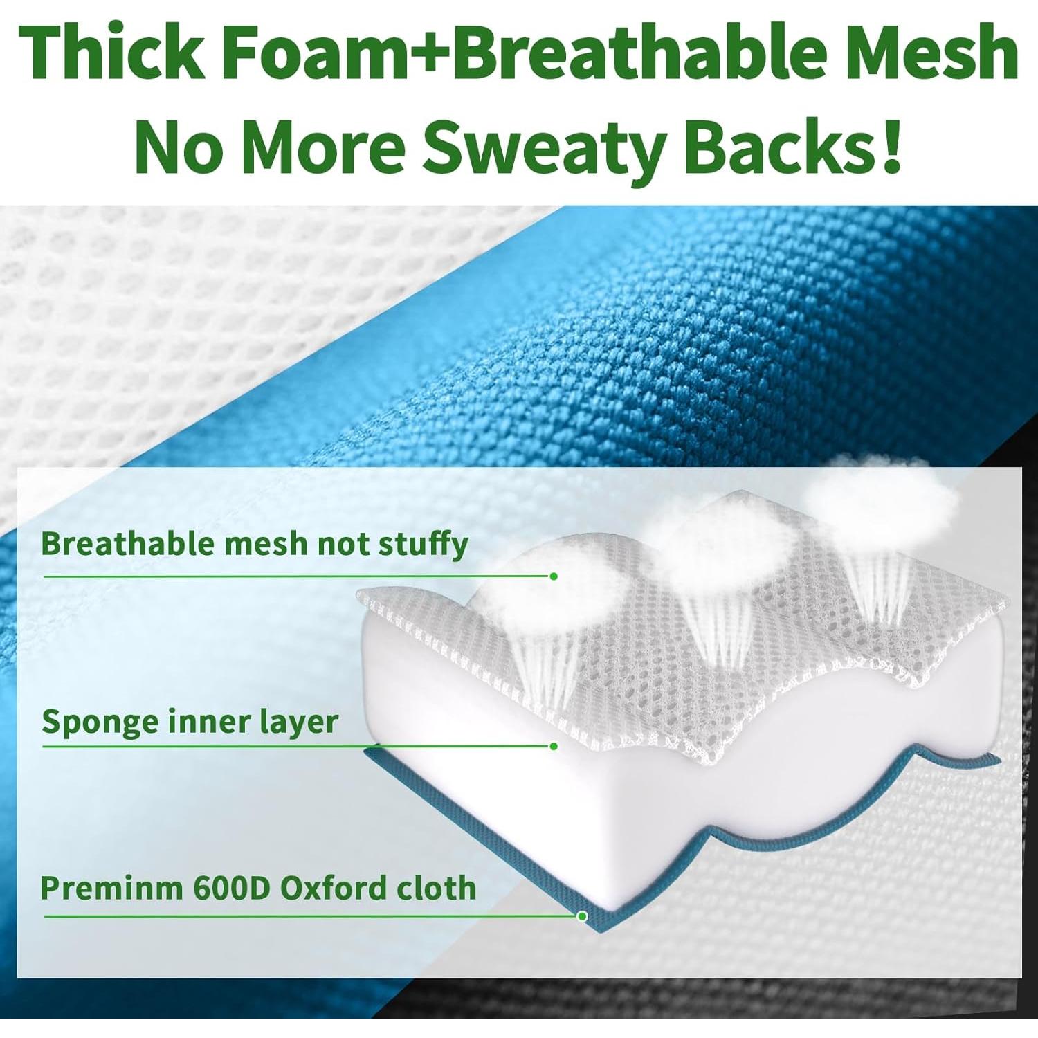 Silla de Camping Plegable Camabel Azul 400 kg con Cojín