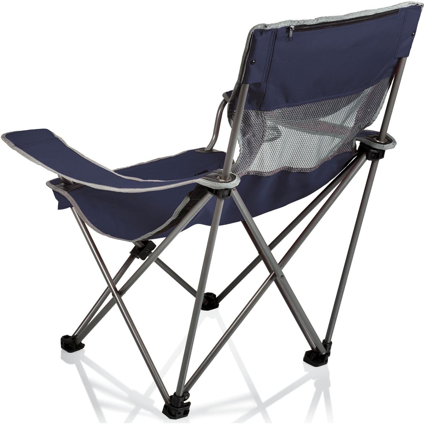 Silla de Camping Plegable PICNIC TIME Marino/Gris 136kg