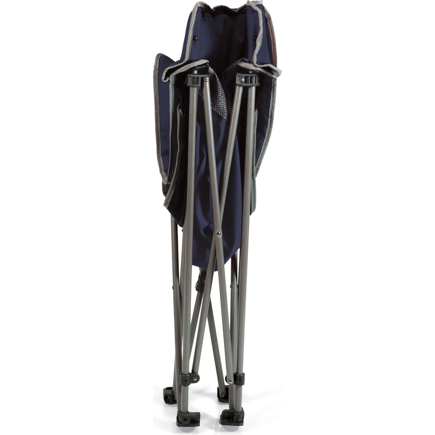 Silla de Camping Plegable PICNIC TIME Marino/Gris 136kg