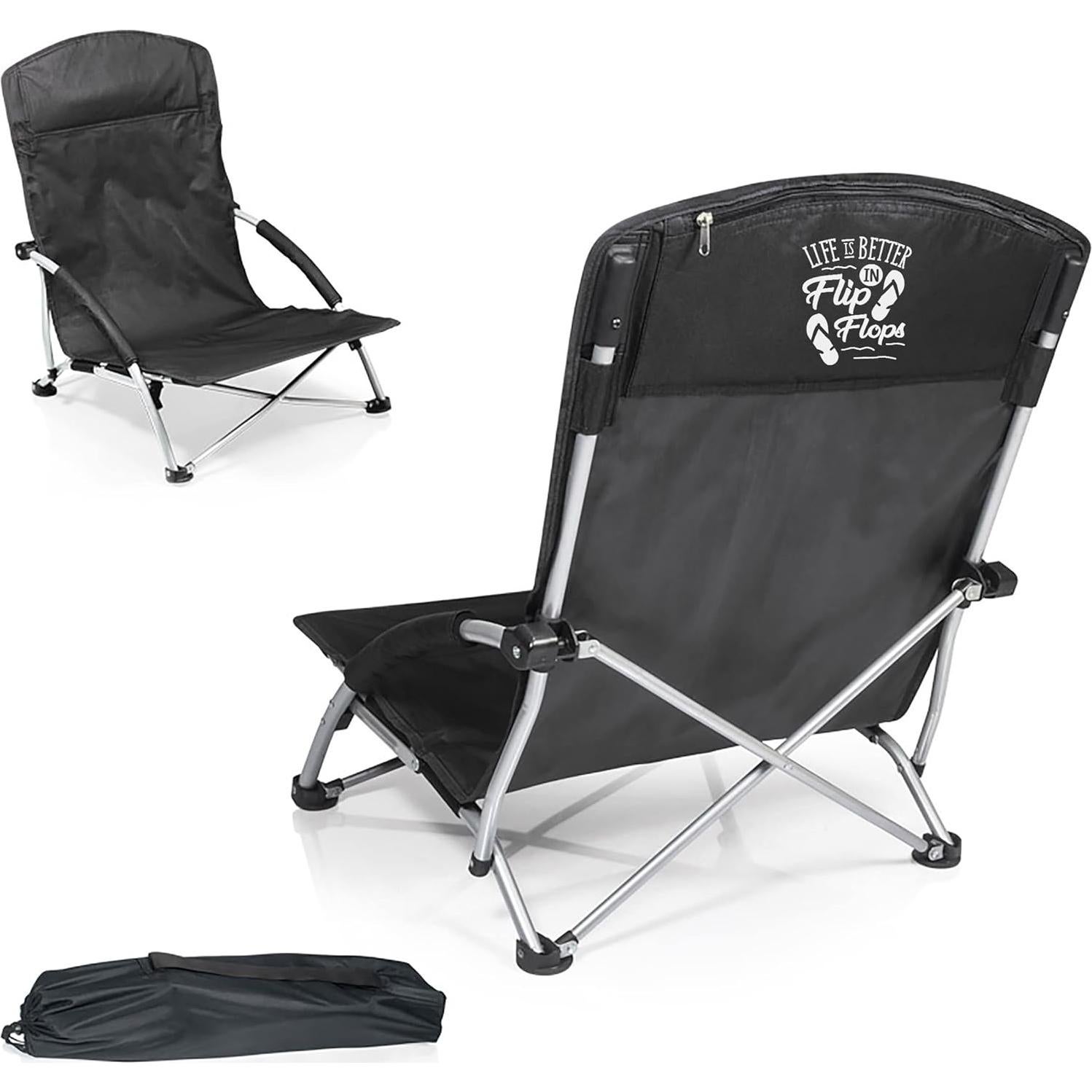 Silla de Playa Plegable ONIVA Tranquilidad Negra 102 kg