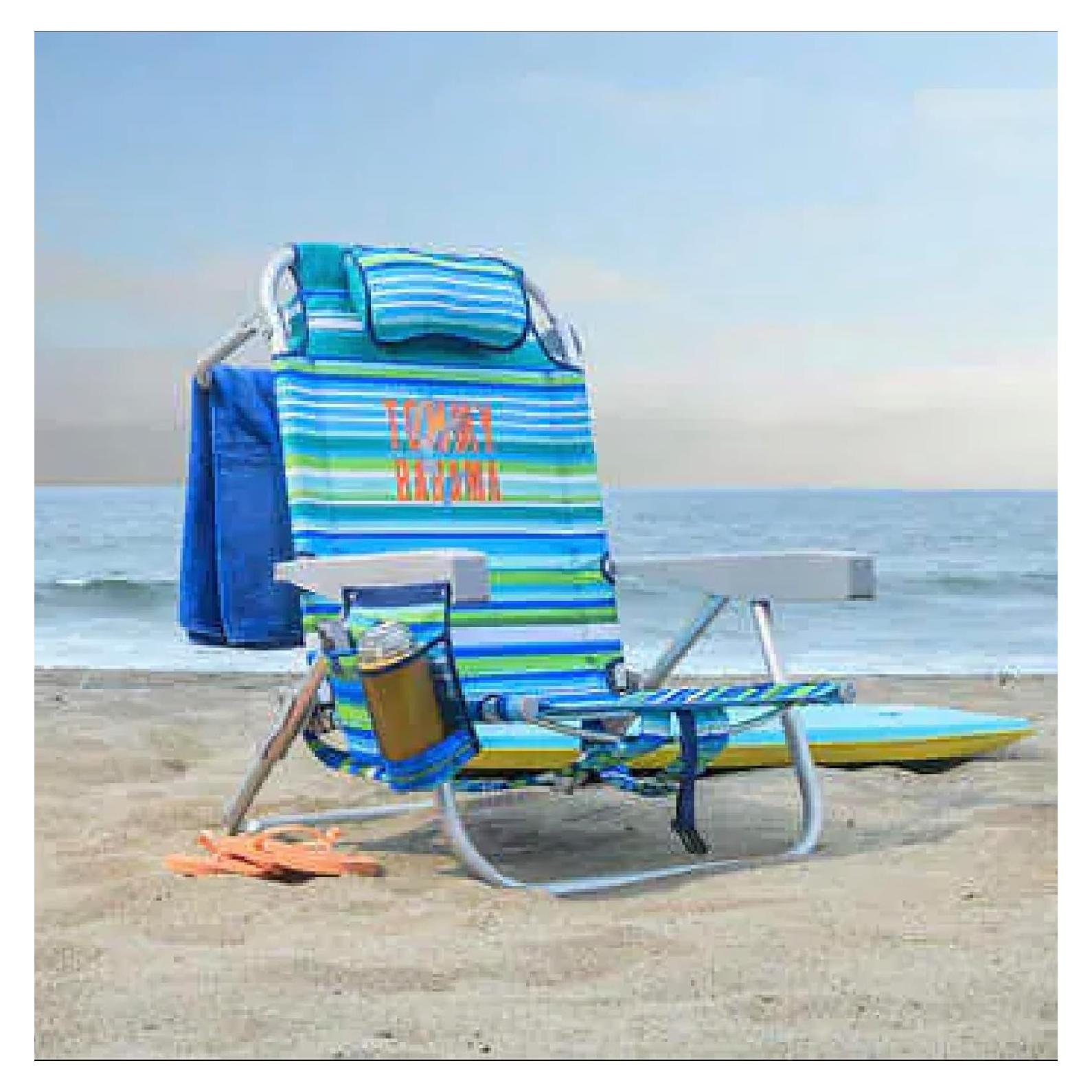 Beach Backpack Chair - Insulated Cooler Pouch - 5 Positions - 2024 Green Edition - New with Storage Pouch and Towel Bar - Enjoy Life in Paradise with The Best Chair