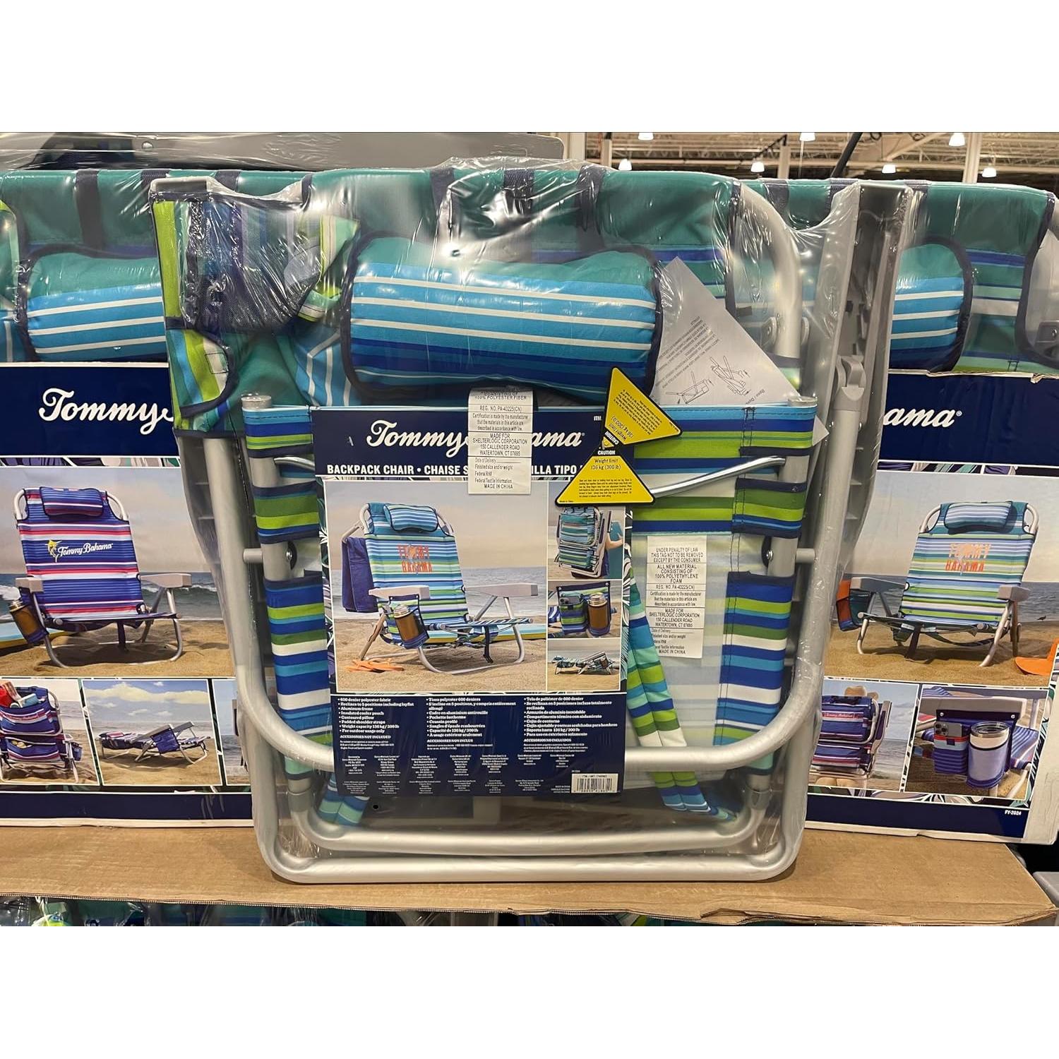 Beach Backpack Chair - Insulated Cooler Pouch - 5 Positions - 2024 Green Edition - New with Storage Pouch and Towel Bar - Enjoy Life in Paradise with The Best Chair