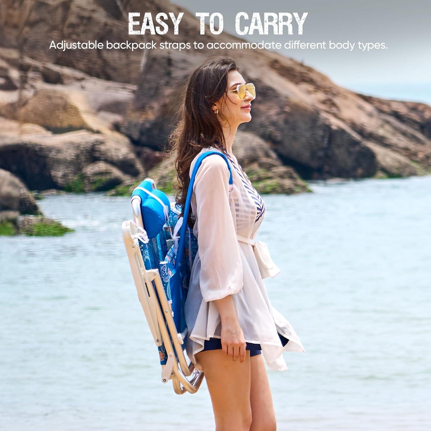 Silla de Playa Plegable Old Bahama Bay con Respaldo 5 Posiciones