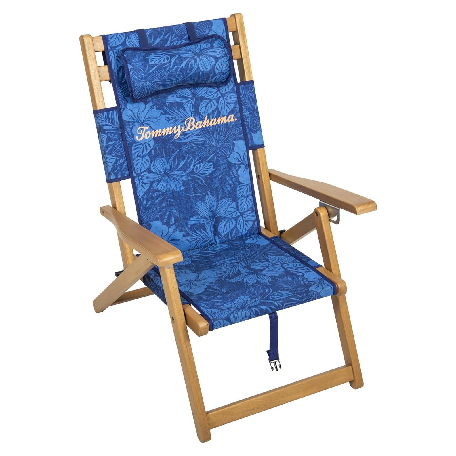Silla de Playa Plegable Tommy Bahama 3 Posiciones Azul