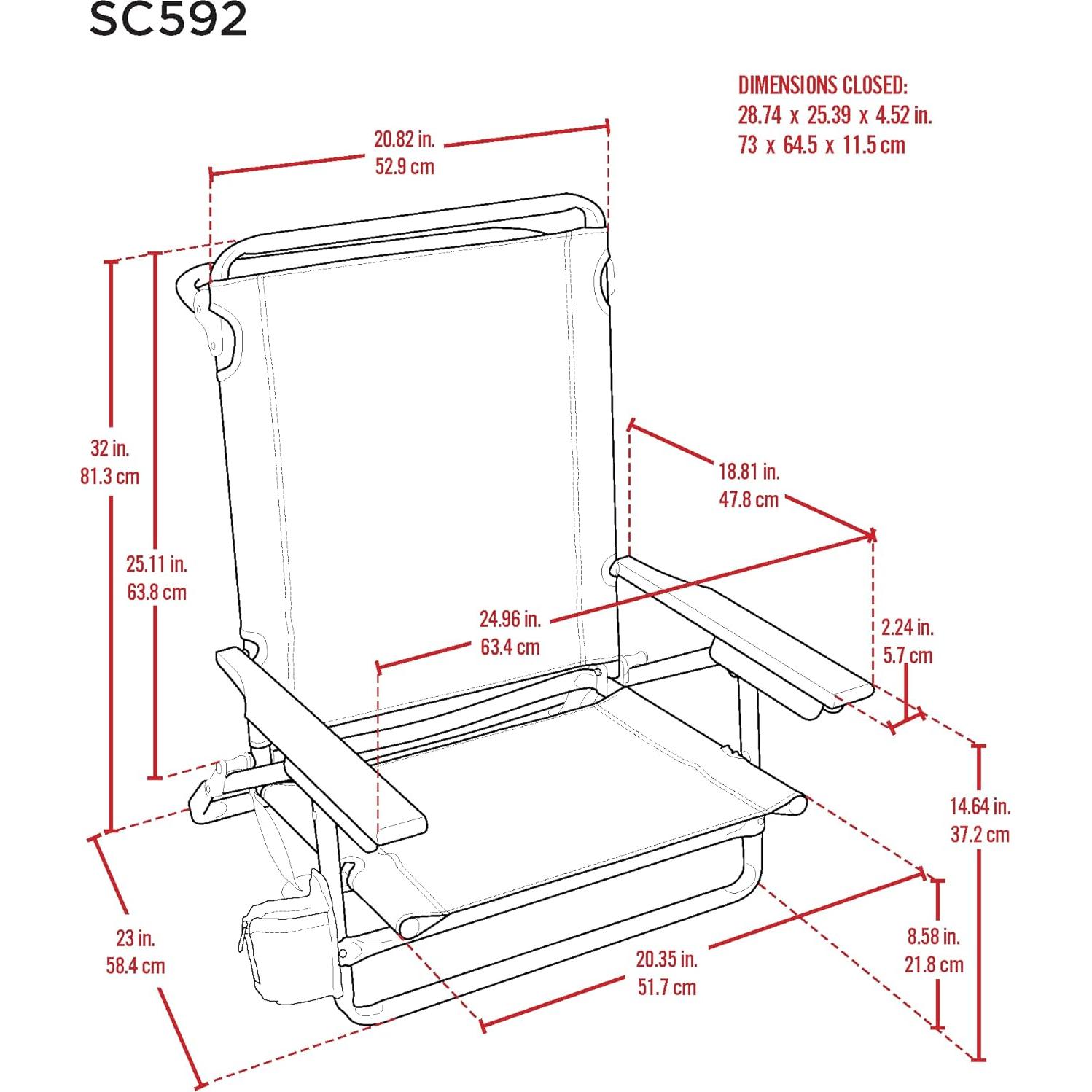 Silla de Playa Mochila Tommy Bahama 5 Posiciones + Sombrilla 1.83m