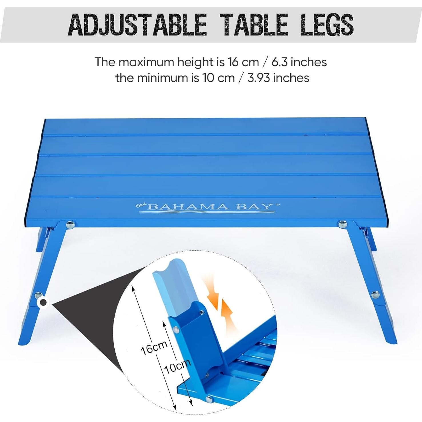 Mesa Plegable de Aluminio Old Bahama Bay 30kg Azul