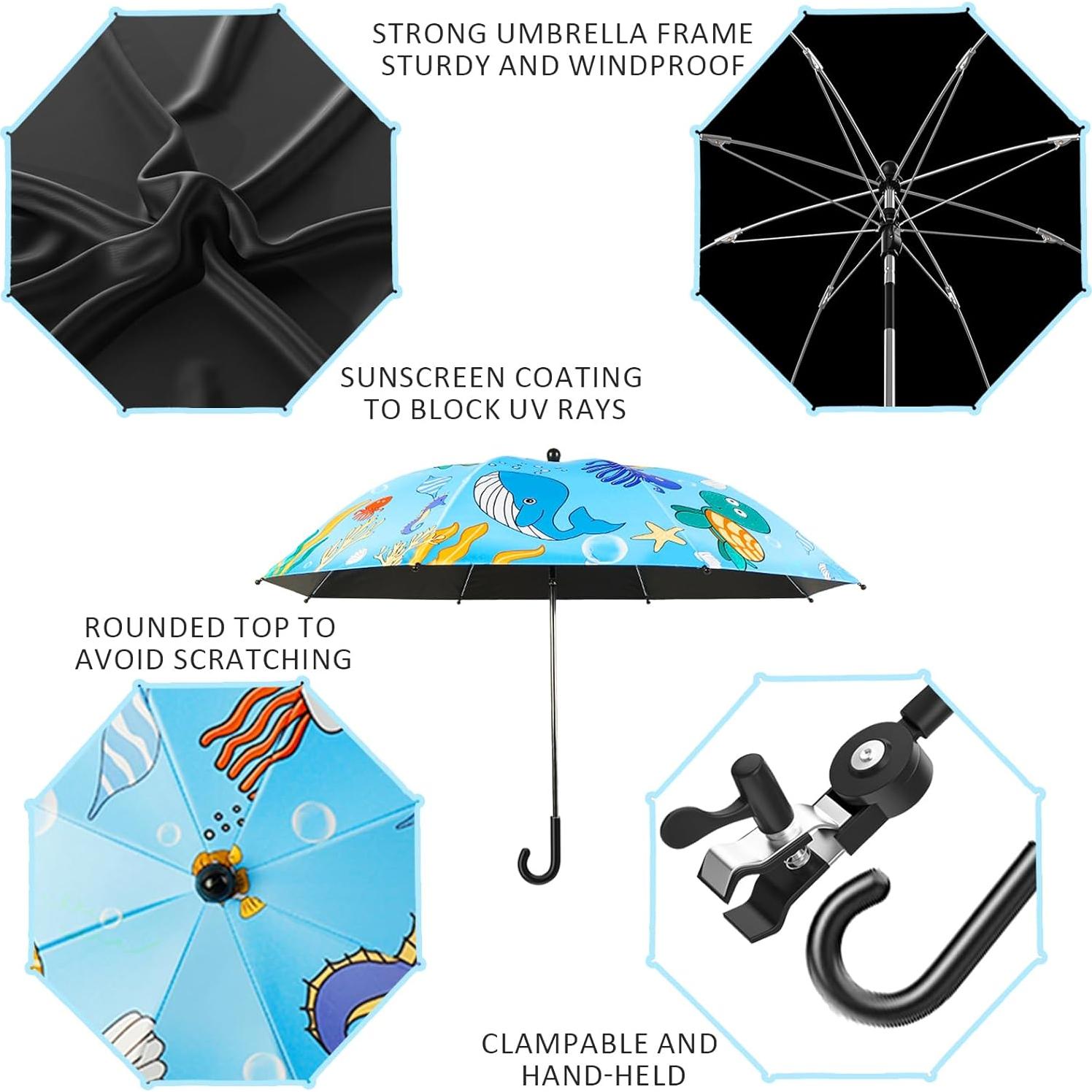 Paquete de 2 Sillas de Camping para Niños BUSYSIR con Paraguas