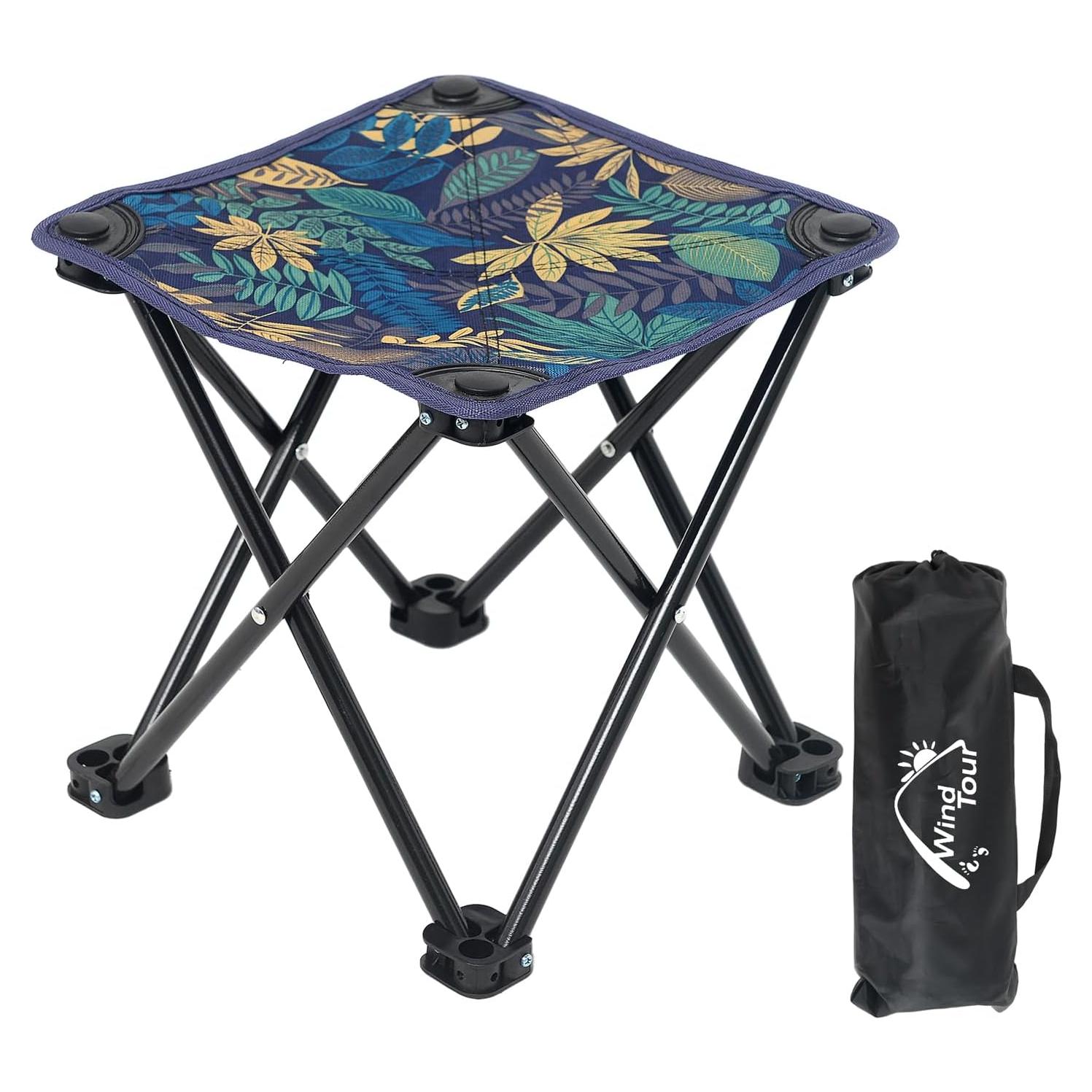 Silla de Camping Plegable Wind Tour Azul 30cm Ligera