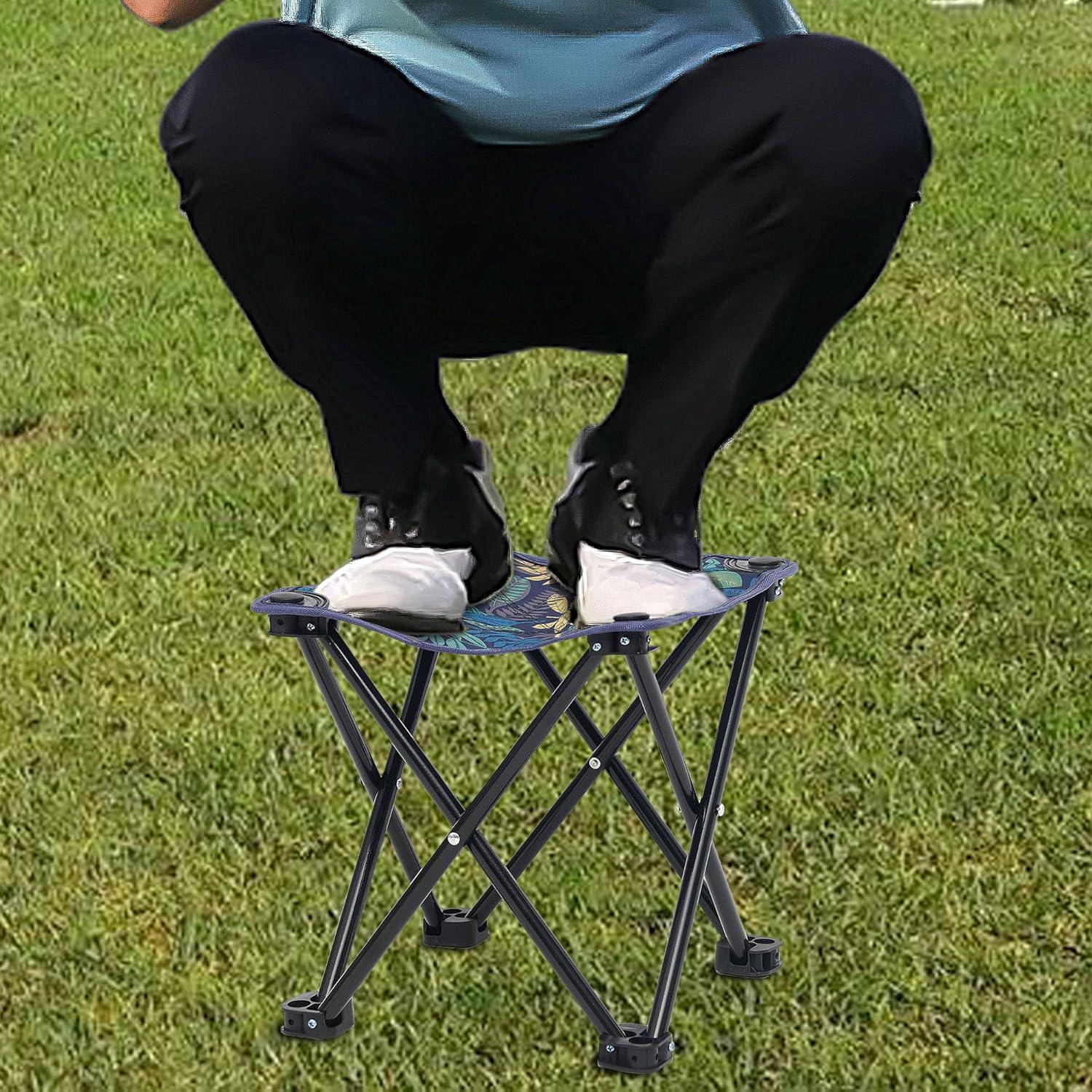 Silla de Camping Plegable Wind Tour Azul 30cm Ligera