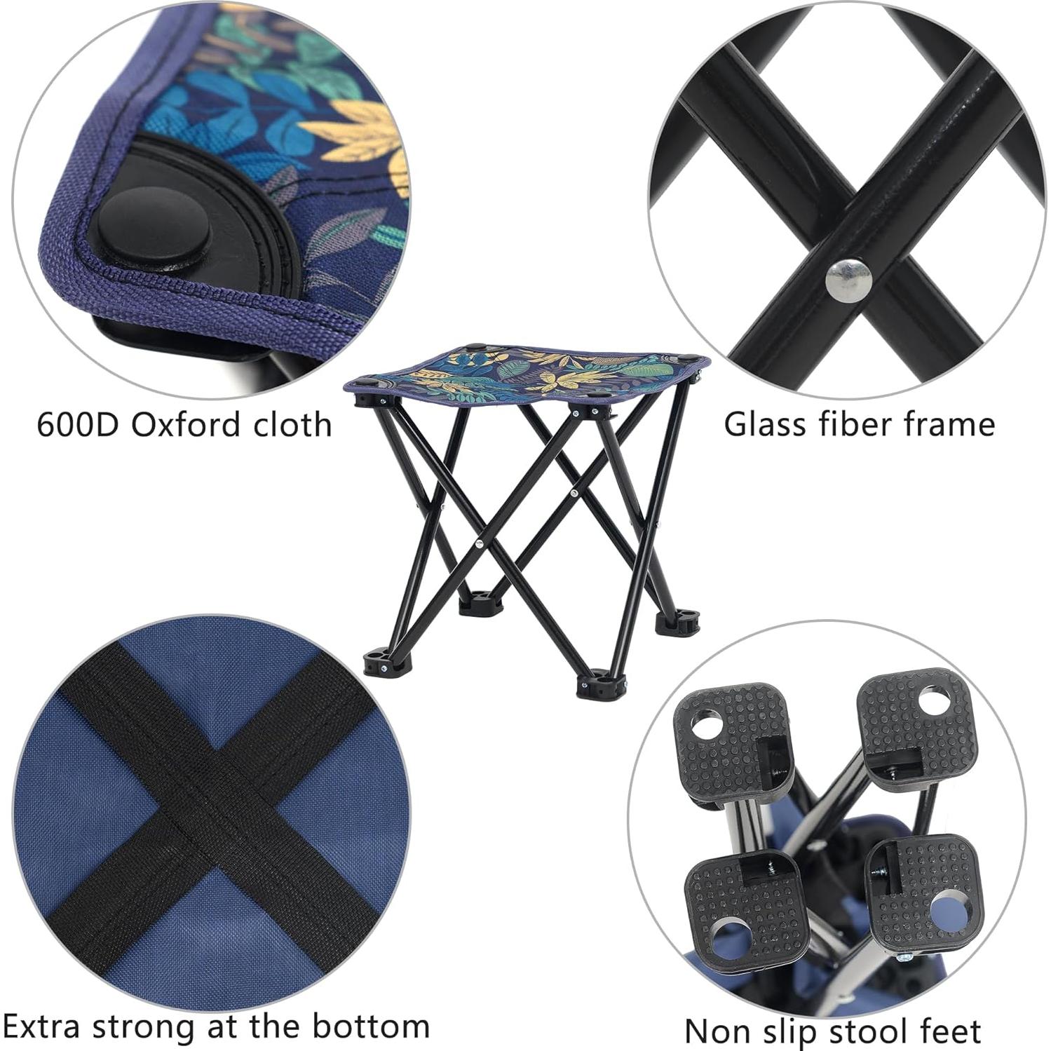 Silla de Camping Plegable Wind Tour Azul 30cm Ligera