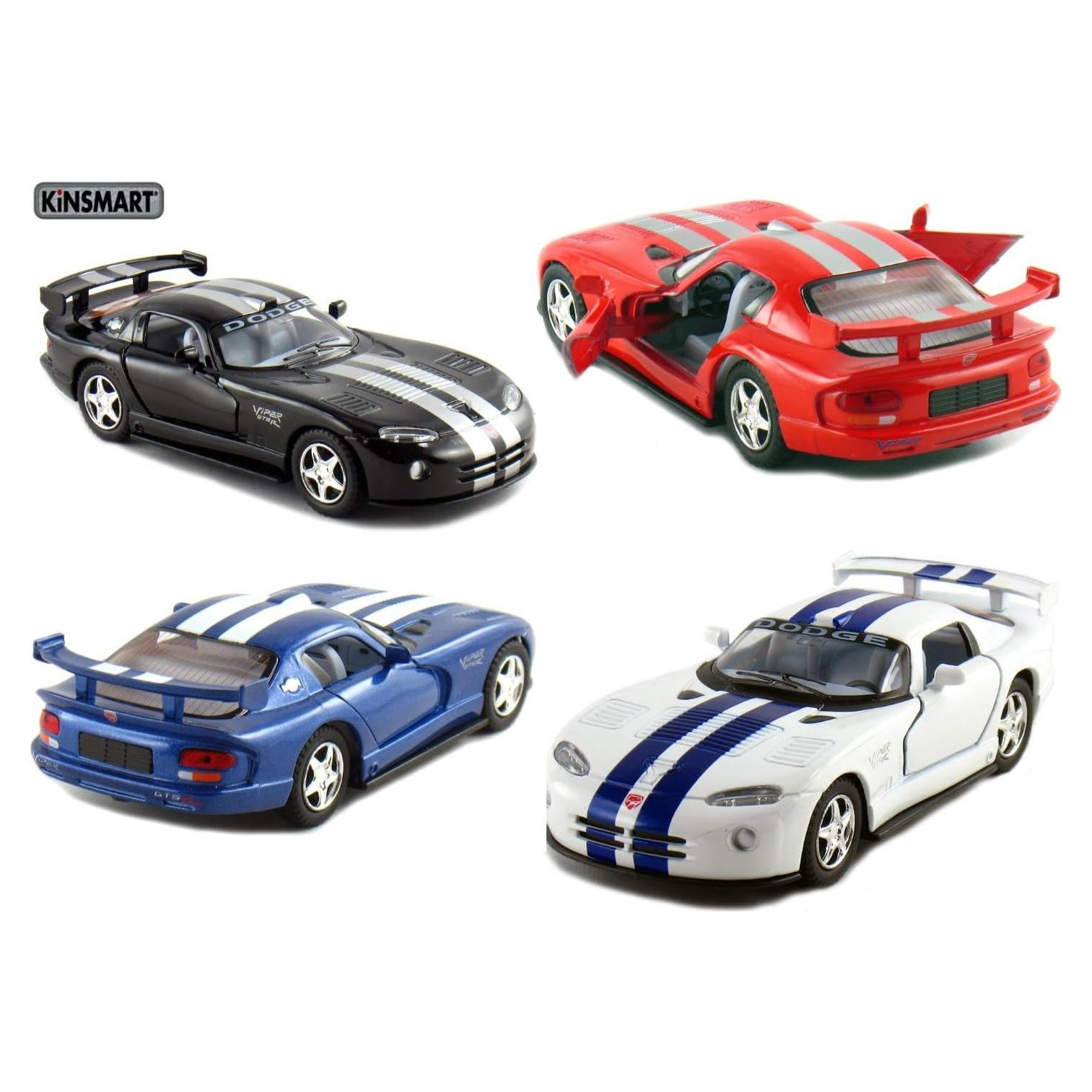 KiNSMART Dodge Viper GTSR 1:36 Set de 4 Coches de Metal