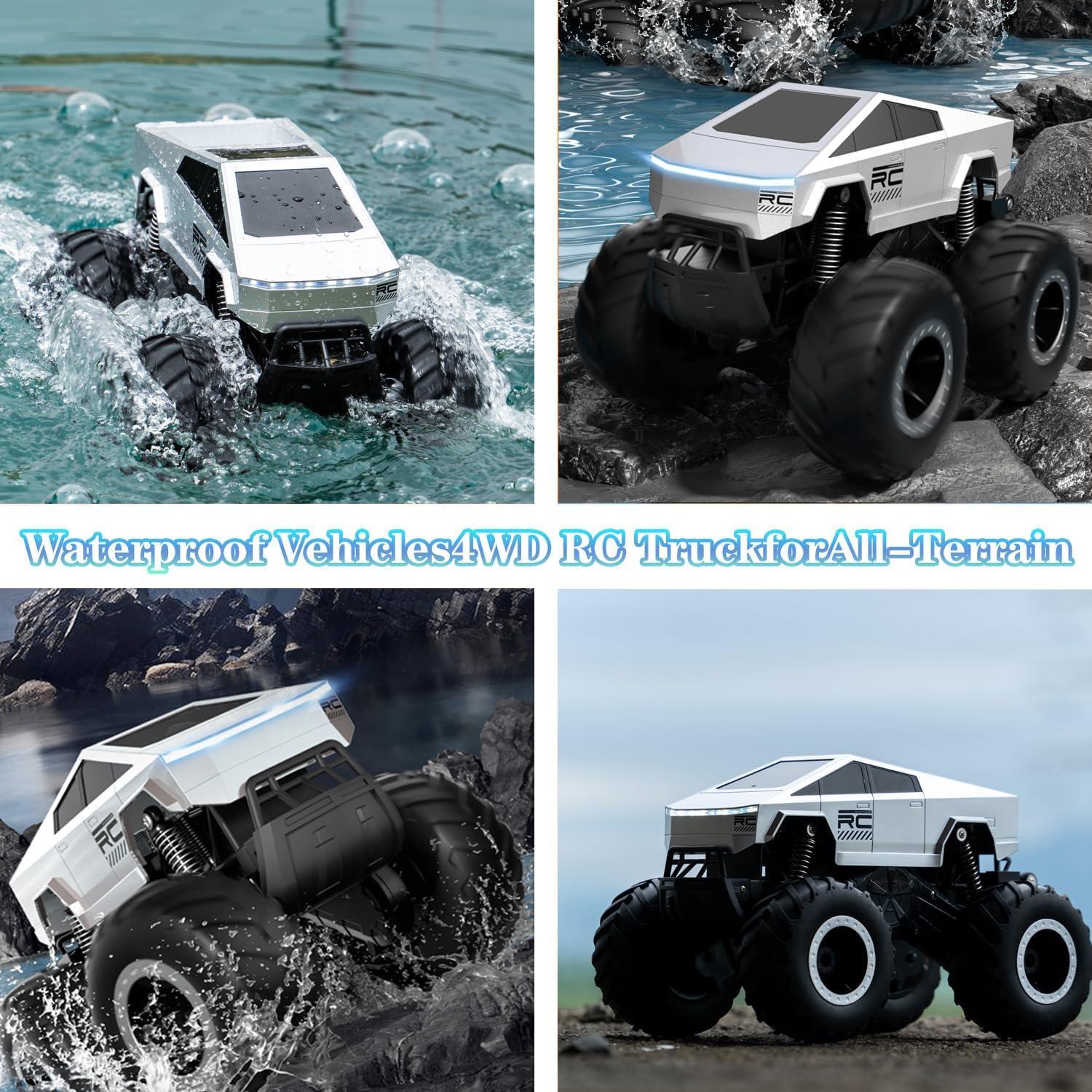 Coche de Juguete RC Cybertruck CARRTAN 4WD Impermeable 900mAh