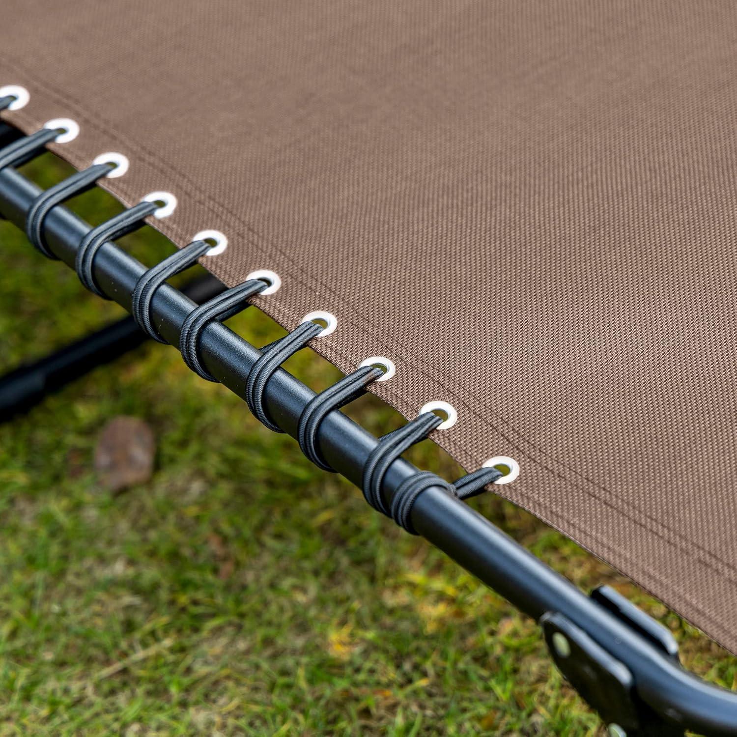 Silla Reclinable Exterior Outsunny Plegable 5 Posiciones Marrón