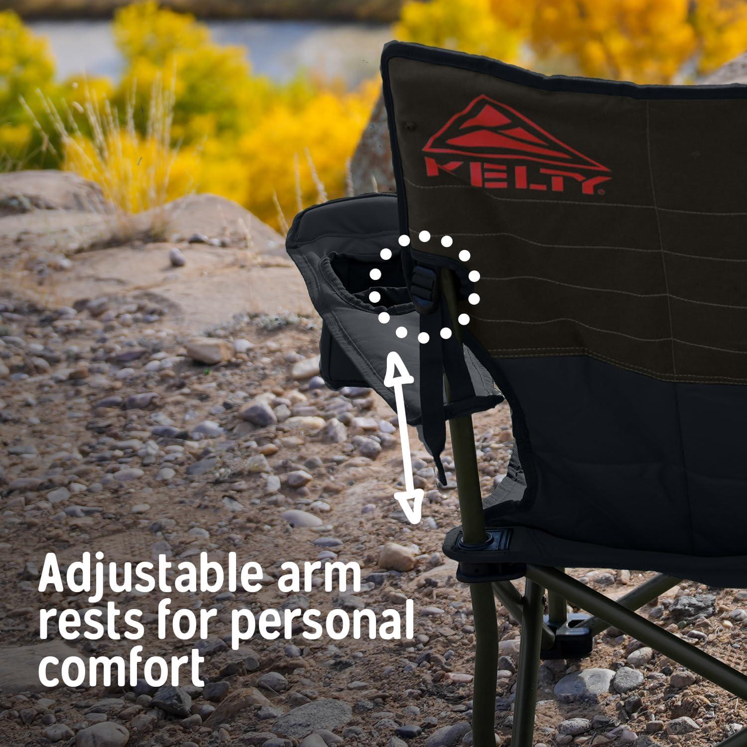 Kelty Lowdown Couch - 3 Person Capacity Camping Chair, Extra Large and Sturdy Bench for Campsites, Soccer Games, and Backyard Parties (Dark Shadow/Midnight Navy)