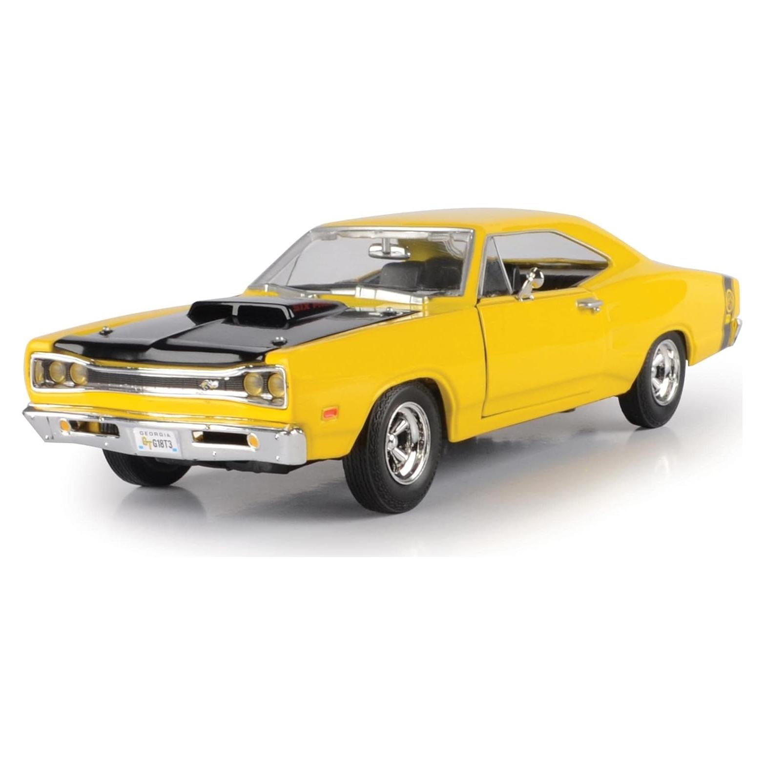 Dodge Coronet Super Bee 1969 Motormax 1/24 Amarillo/Negro