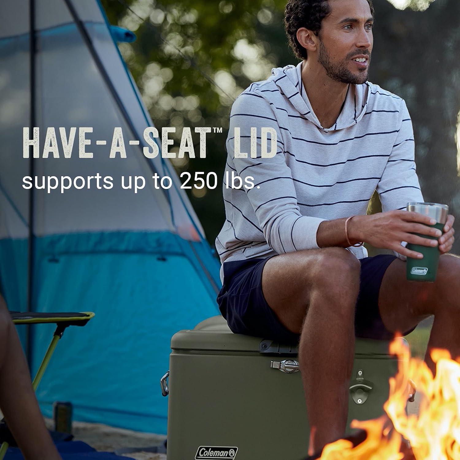 Enfriador Portátil Coleman Reunion 54qt Acero Resistente a Fugas