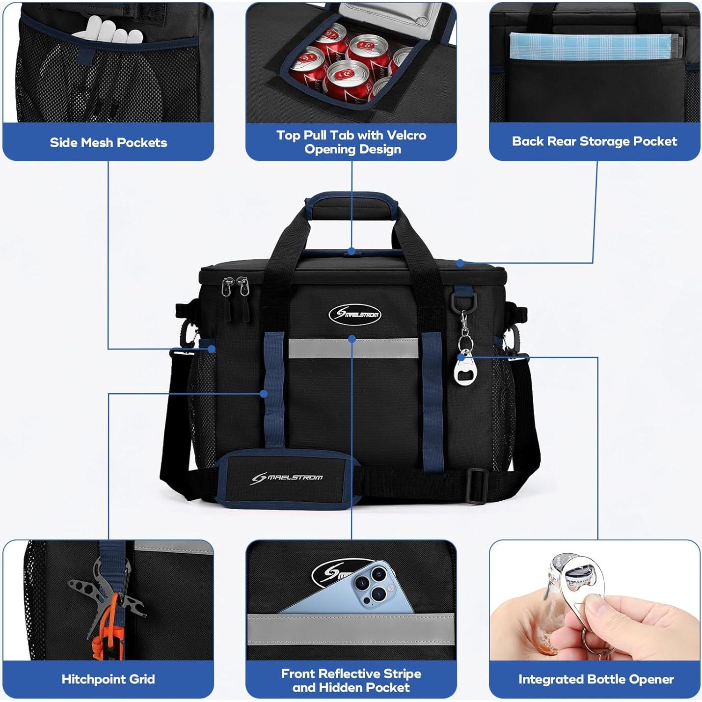 Bolsa Enfriador Suave Maelstrom 23L Negro para Camping y Playa