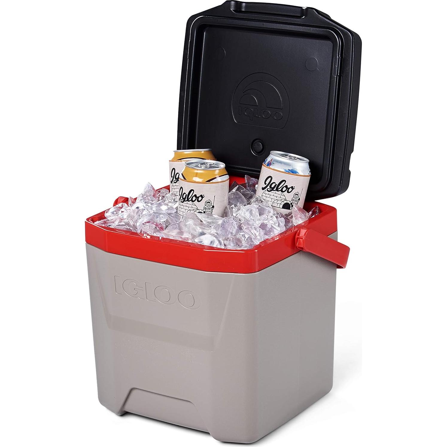Enfriador Igloo Quantum 12 Qt Arenisca/Rojo/Negro Aislado