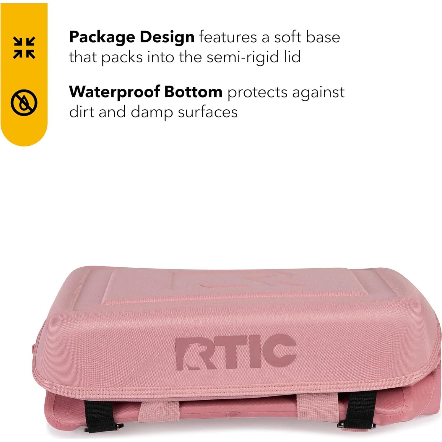 Enfriador portátil RTIC 28 latas aislado rosa para camping
