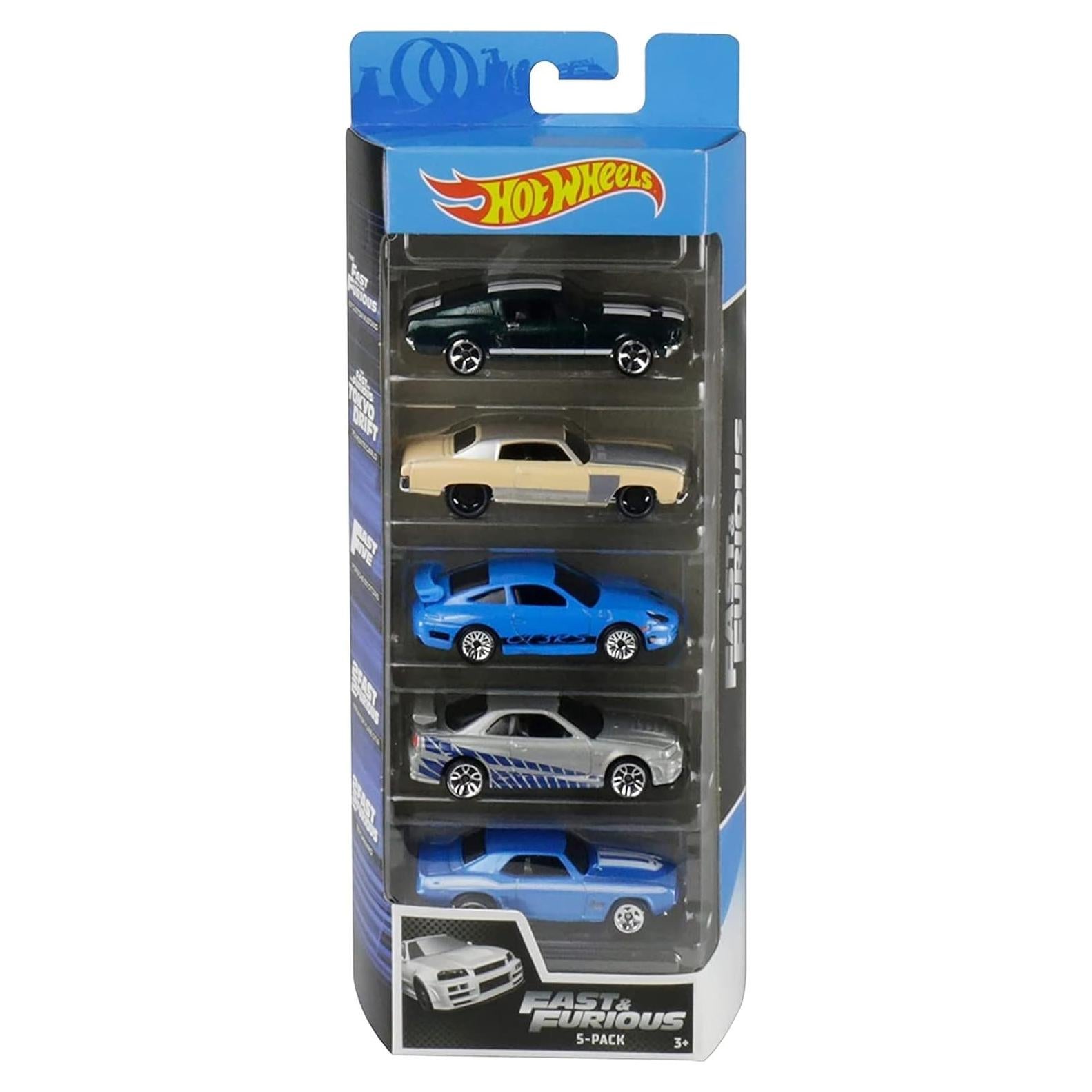 Hot Wheels Rápidos y Furiosos Paquete 5 Vehículos 1:64