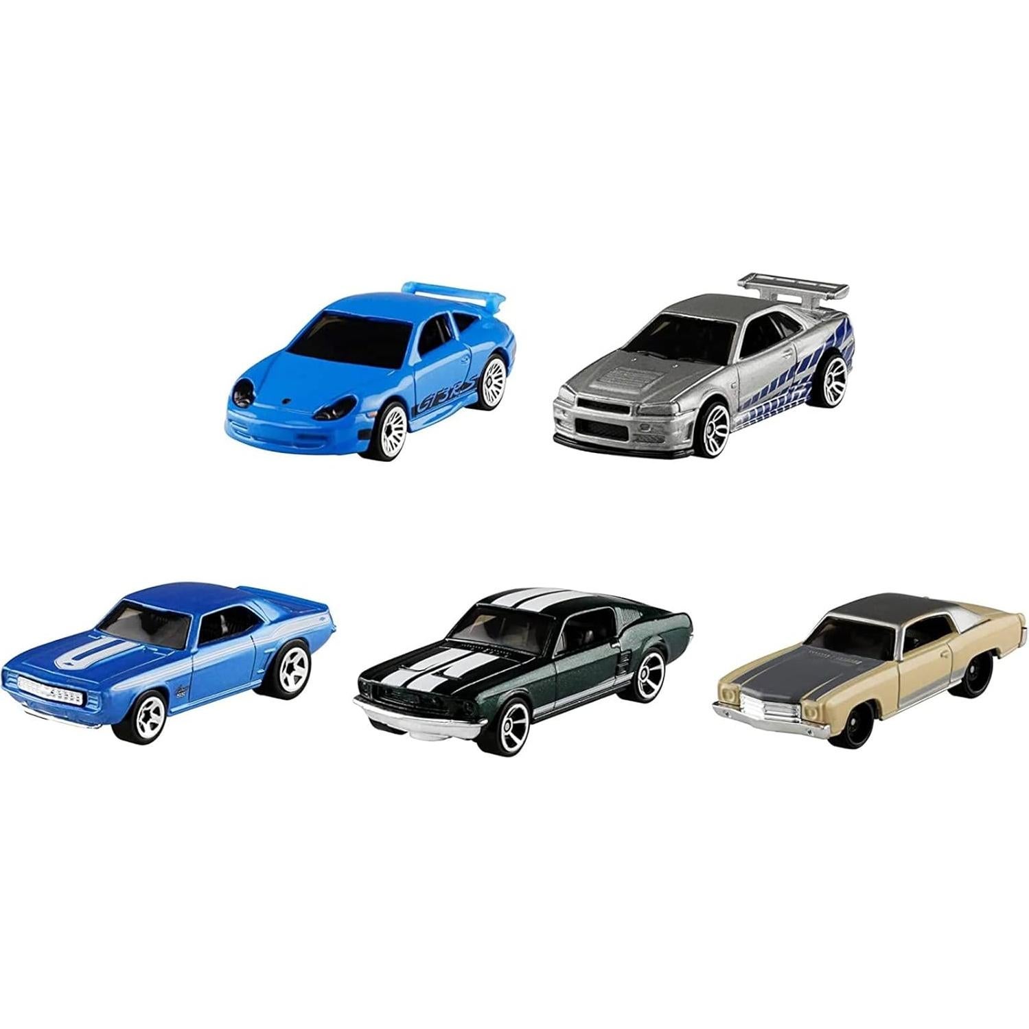 Hot Wheels Rápidos y Furiosos Paquete 5 Vehículos 1:64