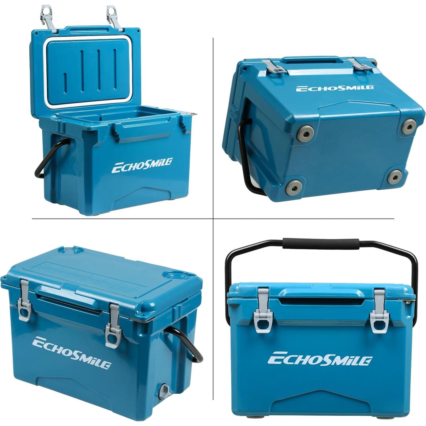 Nevera Rotomoldeada EchoSmile 25QT Azul - Aislamiento Térmico