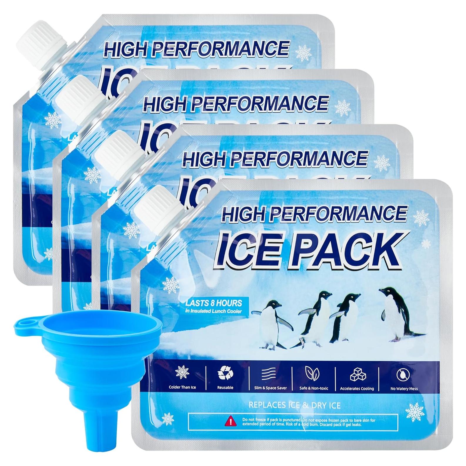 Paquetes de Hielo Reutilizables Omoojee 4 Unidades 18.8x15.7cm