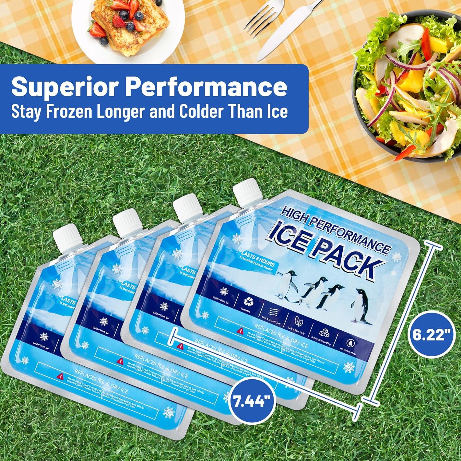 Paquetes de Hielo Reutilizables Omoojee 4 Unidades 18.8x15.7cm