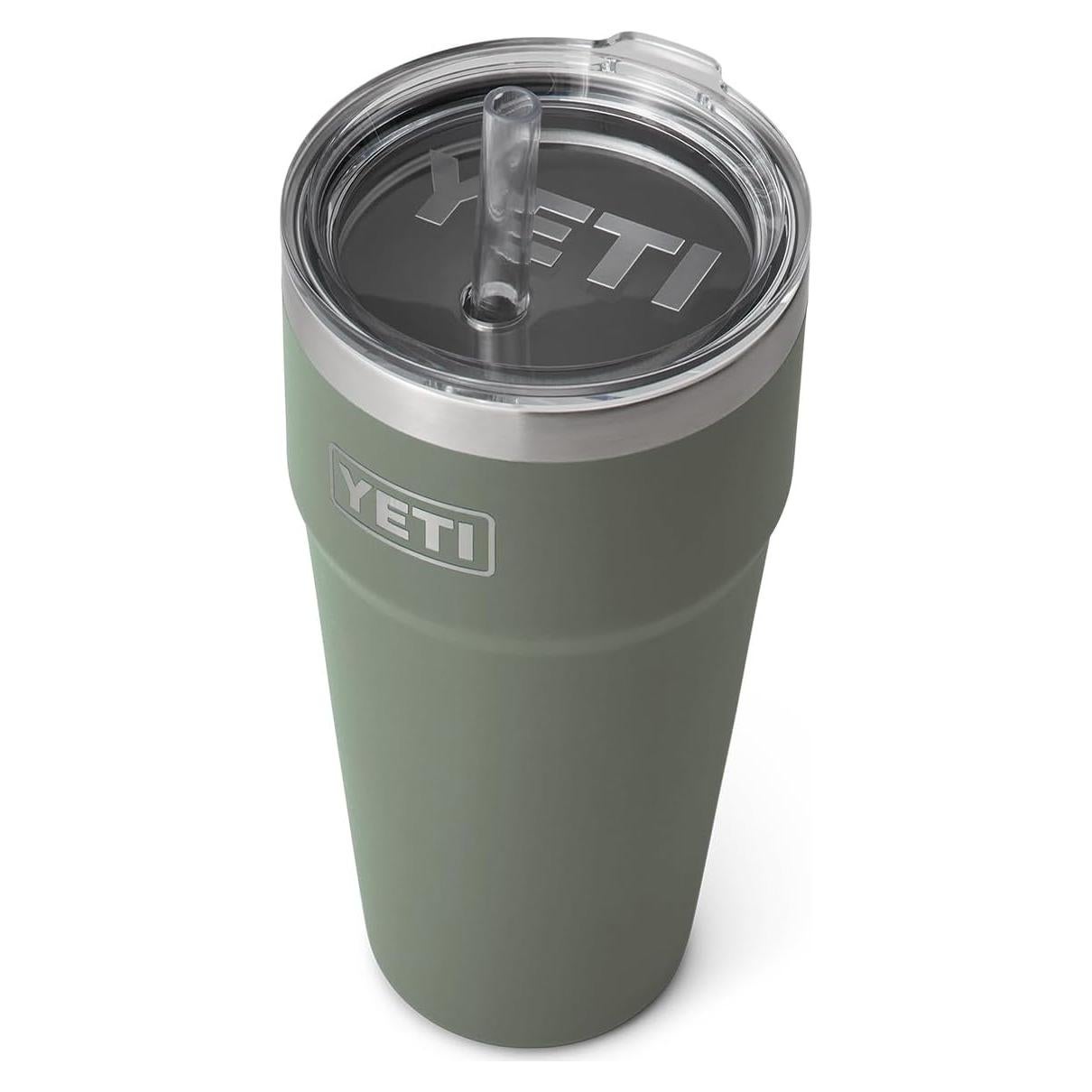 Taza Aislada al Vacío YETI 26 oz Verde Campamento con Pajilla