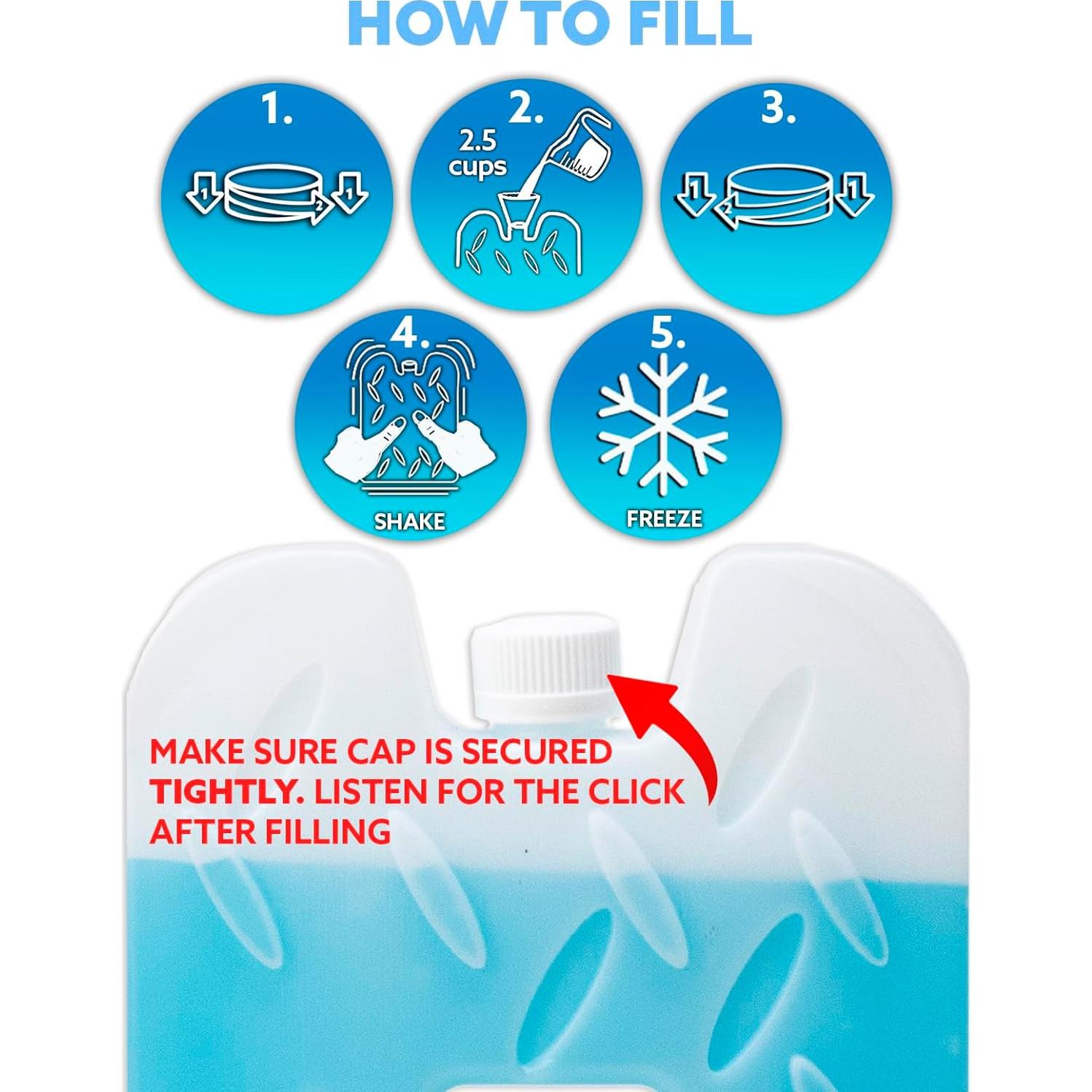 Paquete de Hielo Reutilizable Kona Blue - 0.91 kg, 4 Unidades