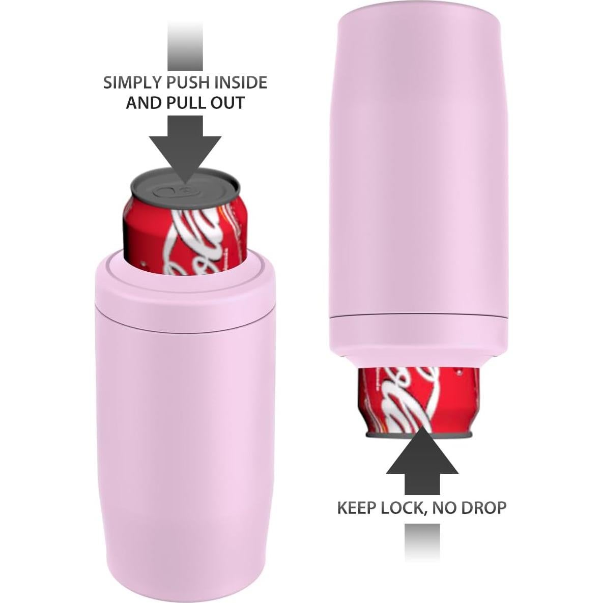 Enfriador de Latas 4 en 1 MoreFeel Rosa Acero Inoxidable