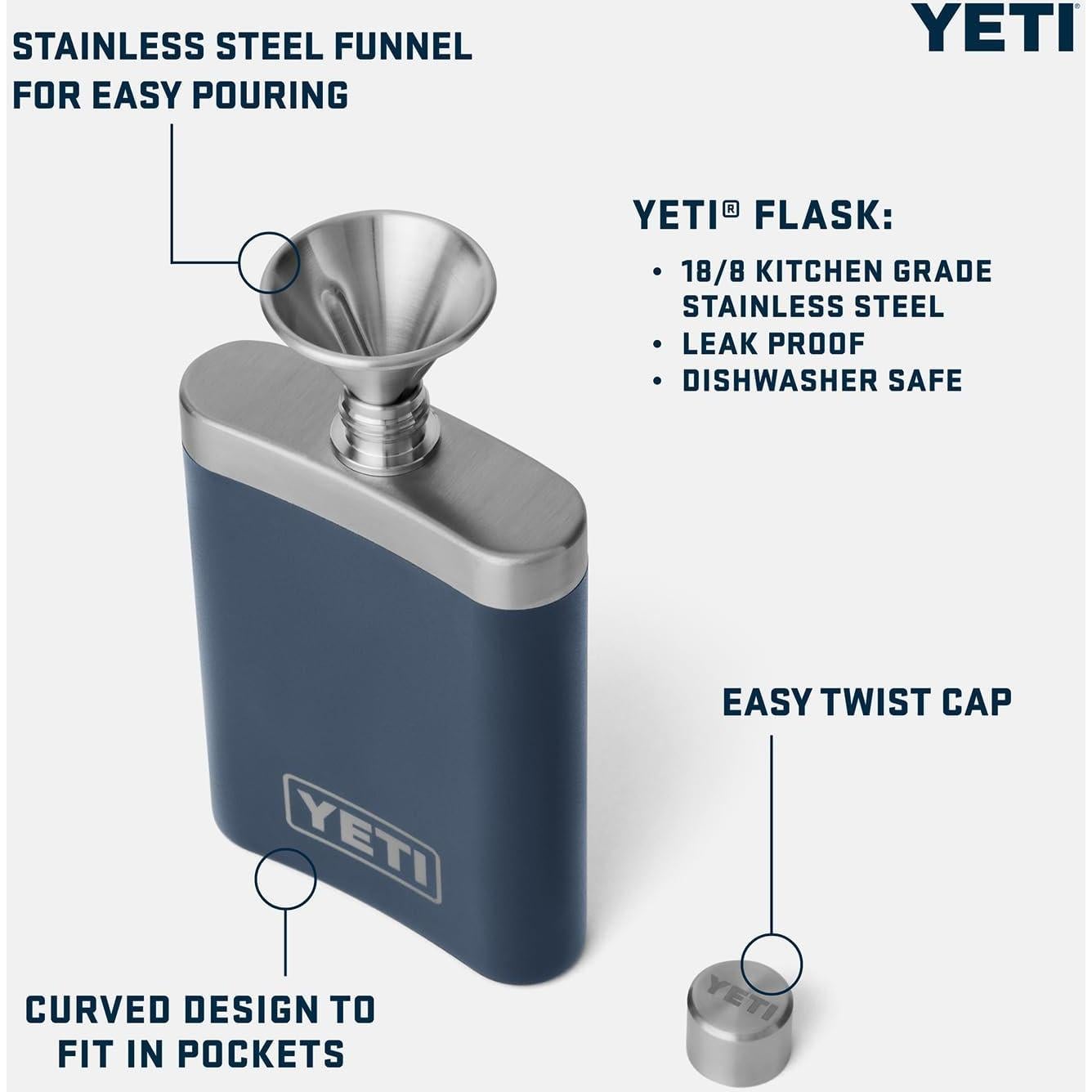 Frasco YETI 207 ml Acero Inoxidable con Embudo Negro