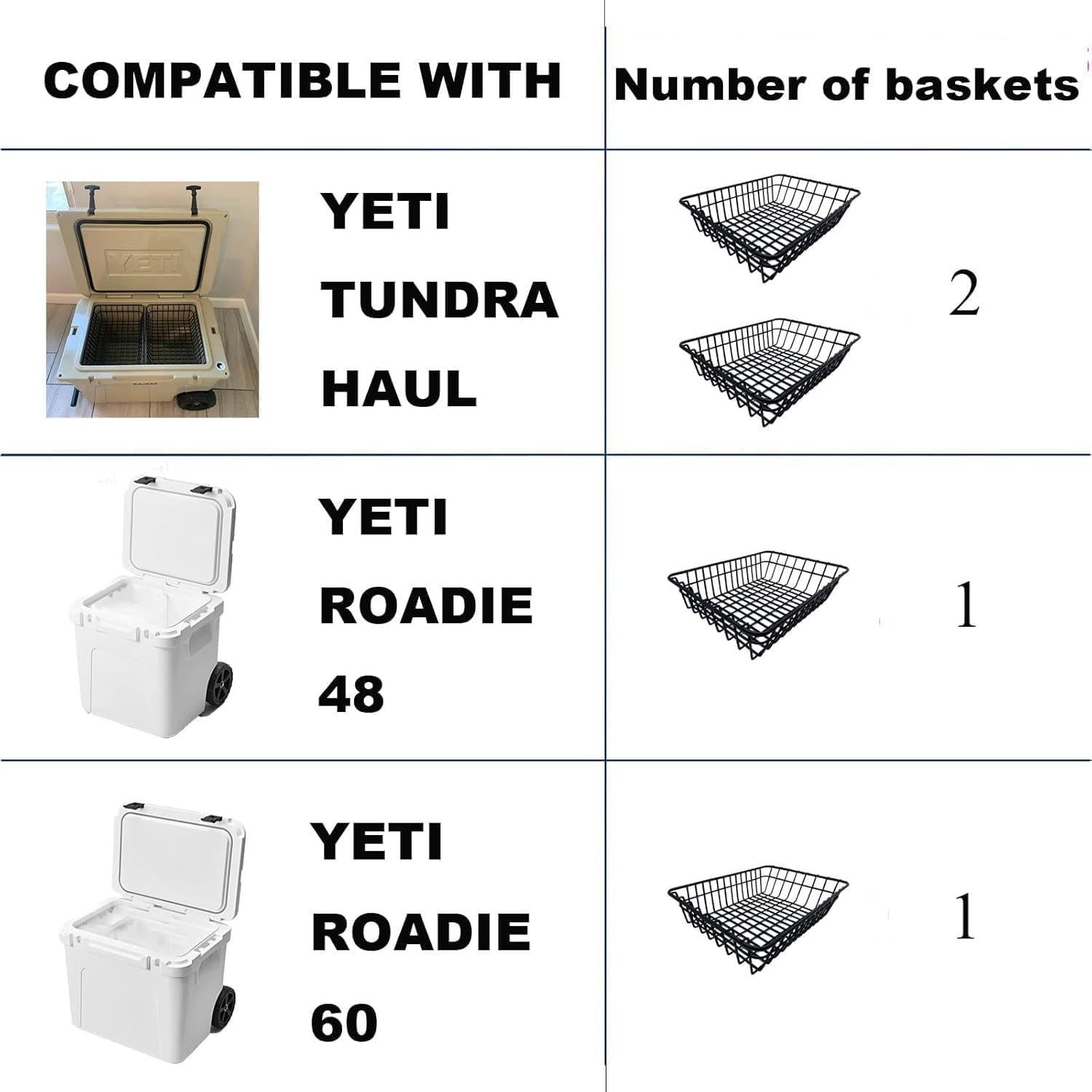 Cestas de Enfriador KDOWES para Yeti Tundra Haul - Paquete de 2