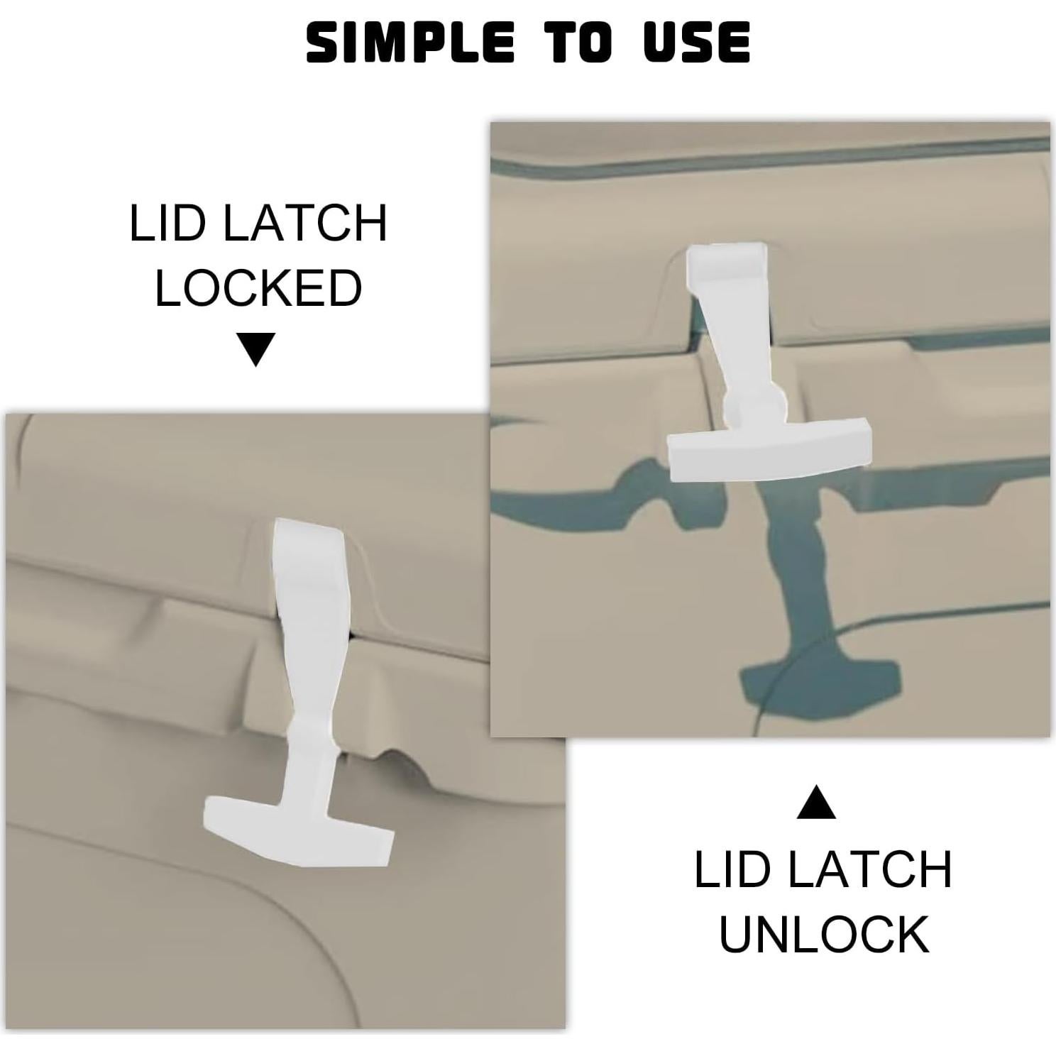 Pestillos de Nevera Genérico 4Pack para Yeti y RTIC - Goma Duradera