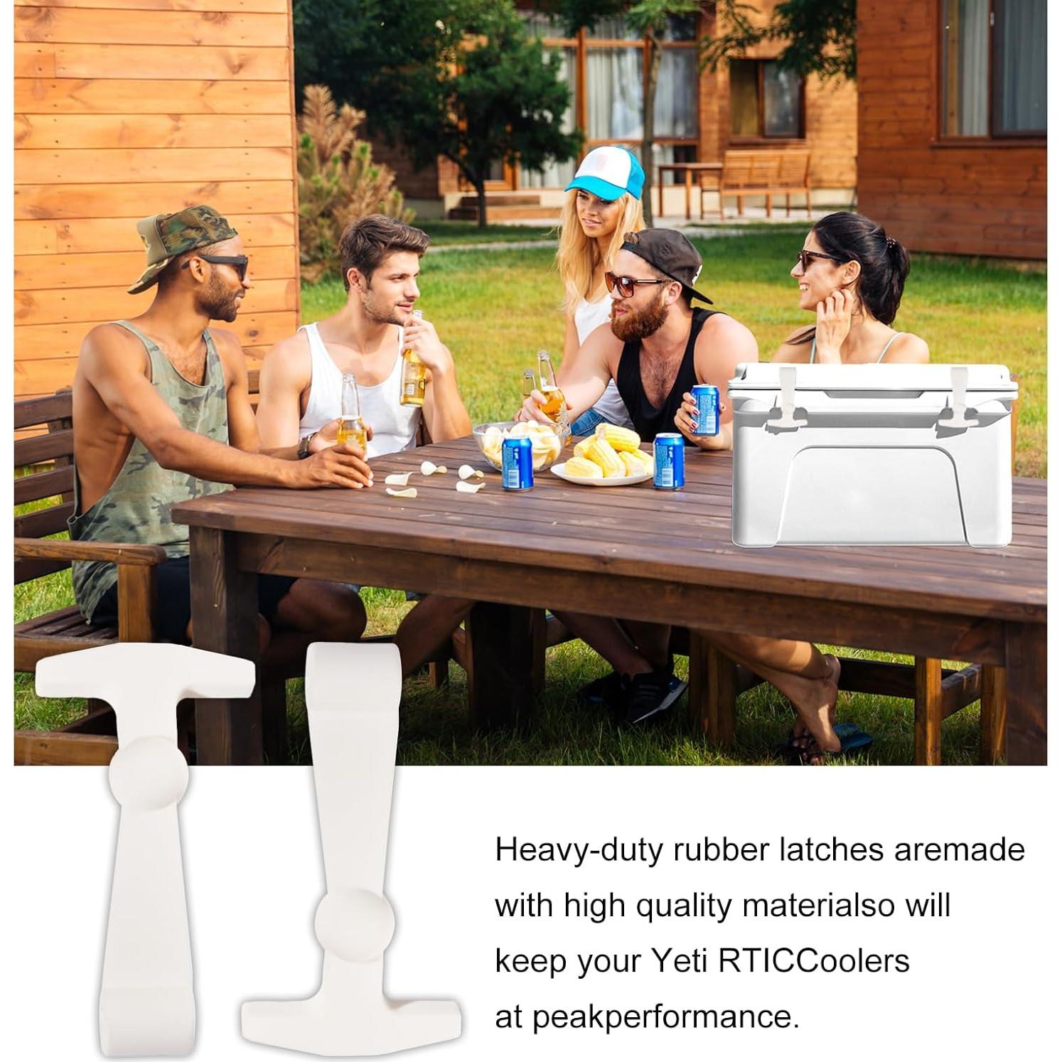 Pestillos de Nevera Genérico 4Pack para Yeti y RTIC - Goma Duradera