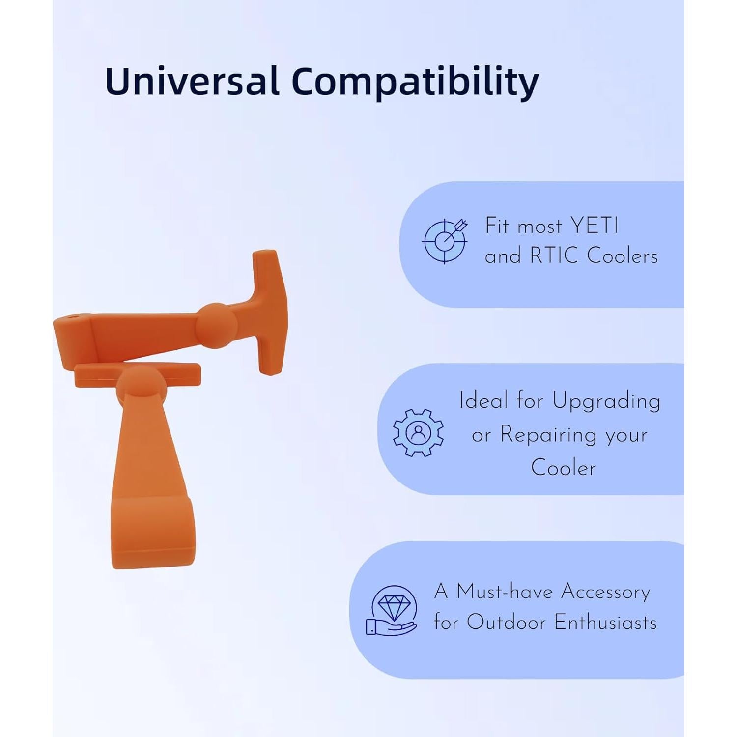 4 Ganchos de Caucho FUREHON para Nevera YETI y RTIC - Alta Resistencia