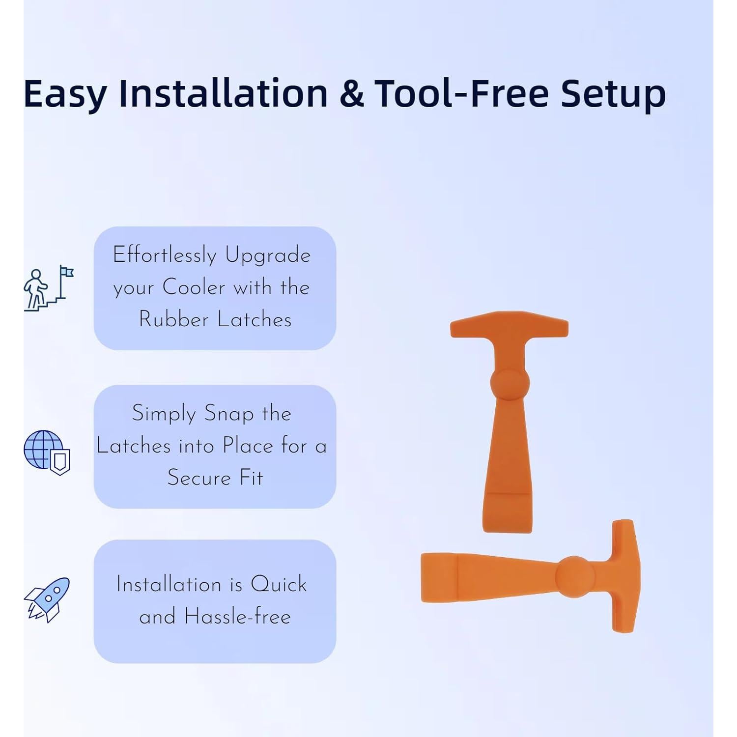 4 Ganchos de Caucho FUREHON para Nevera YETI y RTIC - Alta Resistencia