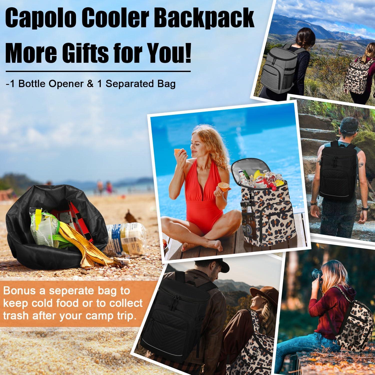 Mochila Cooler Aislada Capolo 30 Latas Impermeable para Playa