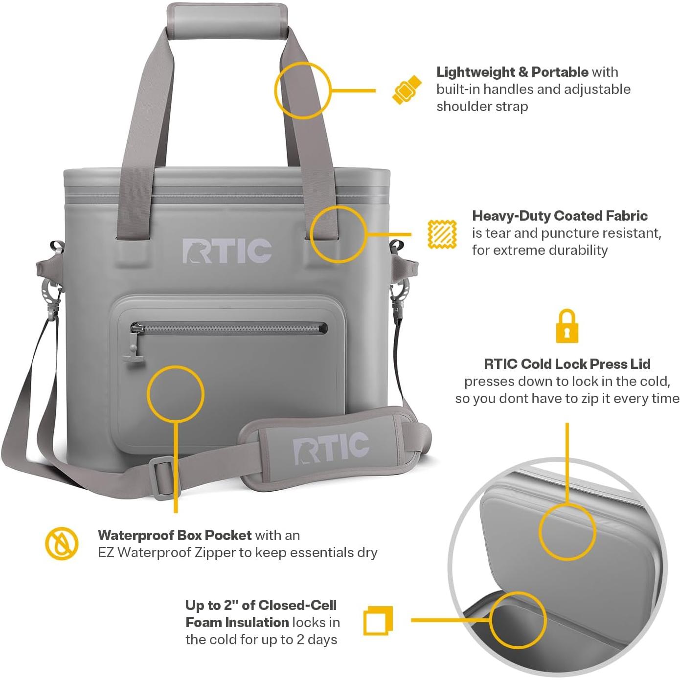 Cooler Pro RTIC 30 Latas Aislado Impermeable Flotante 19L