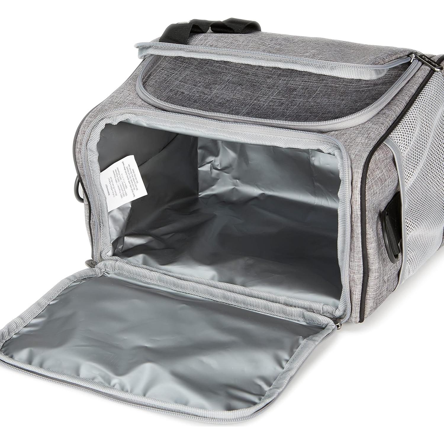 Bolsa Enfriadora Aislada Amazon Basics 24 Latas Gris