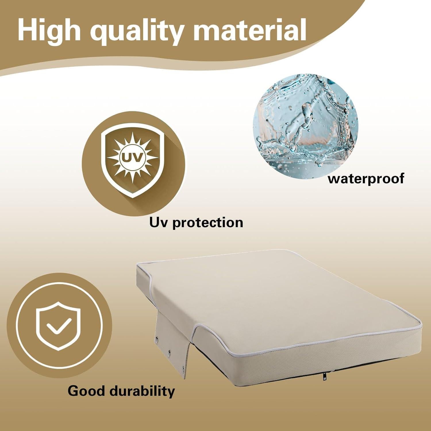 Cojín para Asiento YETI TeBaisea 45cm Beige Impermeable