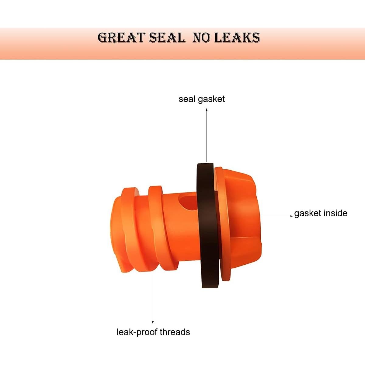 Repuestos Tapas Drenaje MANWU para Cooler YETI RTIC Naranjas
