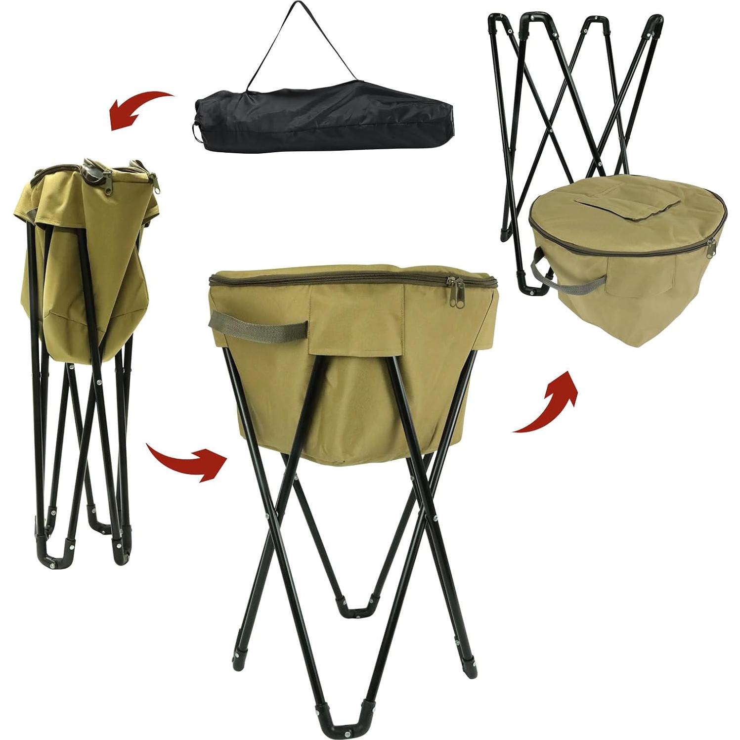 Bolsa de Enfriador Plegable Xyuee Grande 43.9x26.9cm Caqui