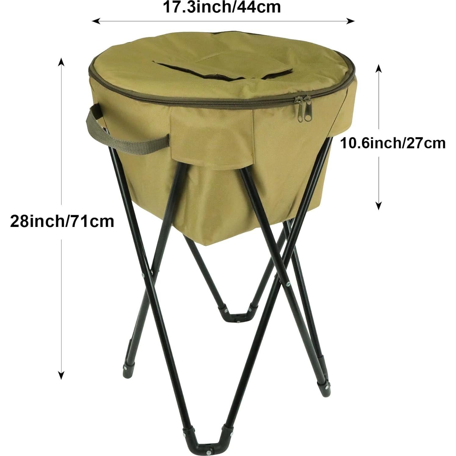 Bolsa de Enfriador Plegable Xyuee Grande 43.9x26.9cm Caqui