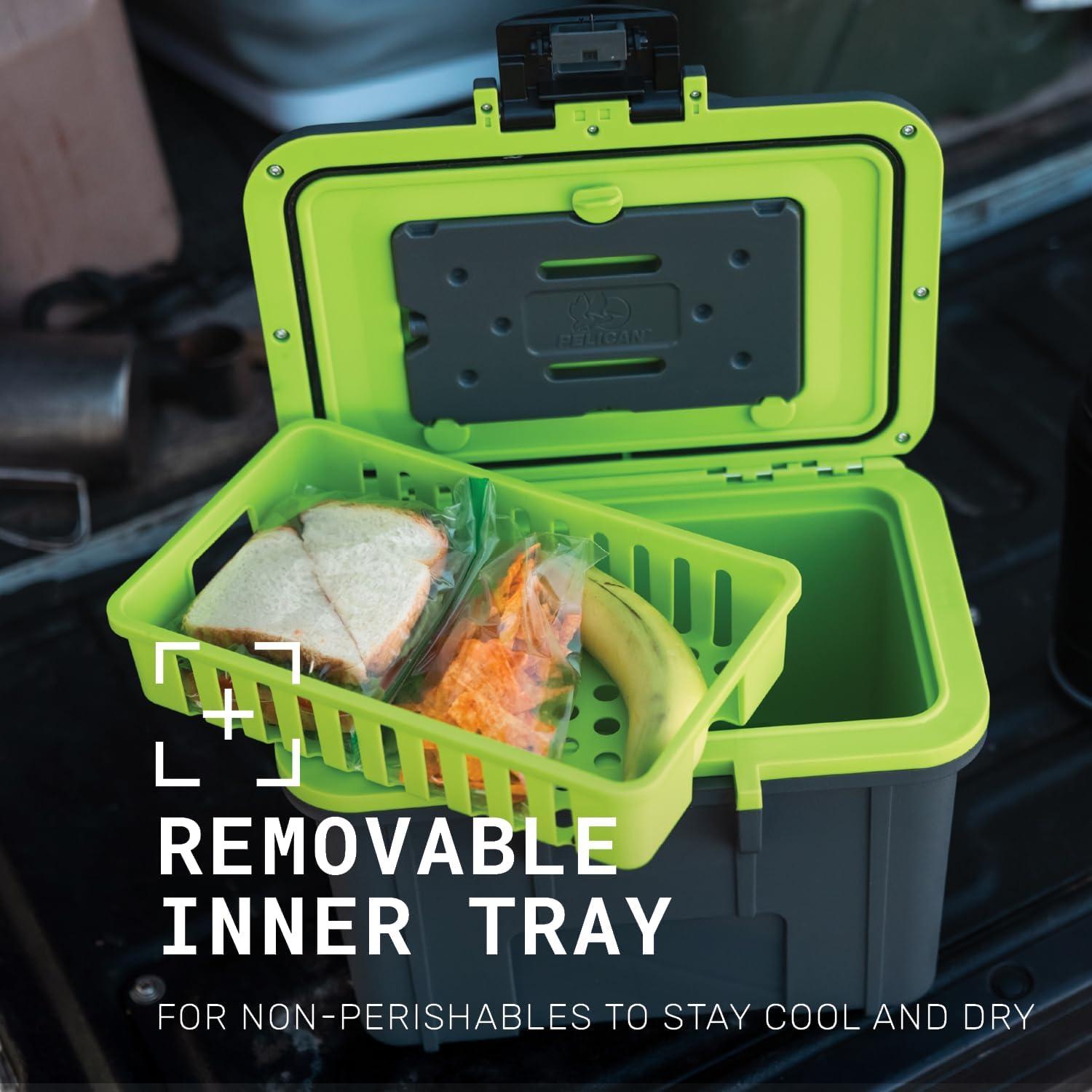 Nevera Térmica Personal Pelican 8QT Gris Verde 7.57L