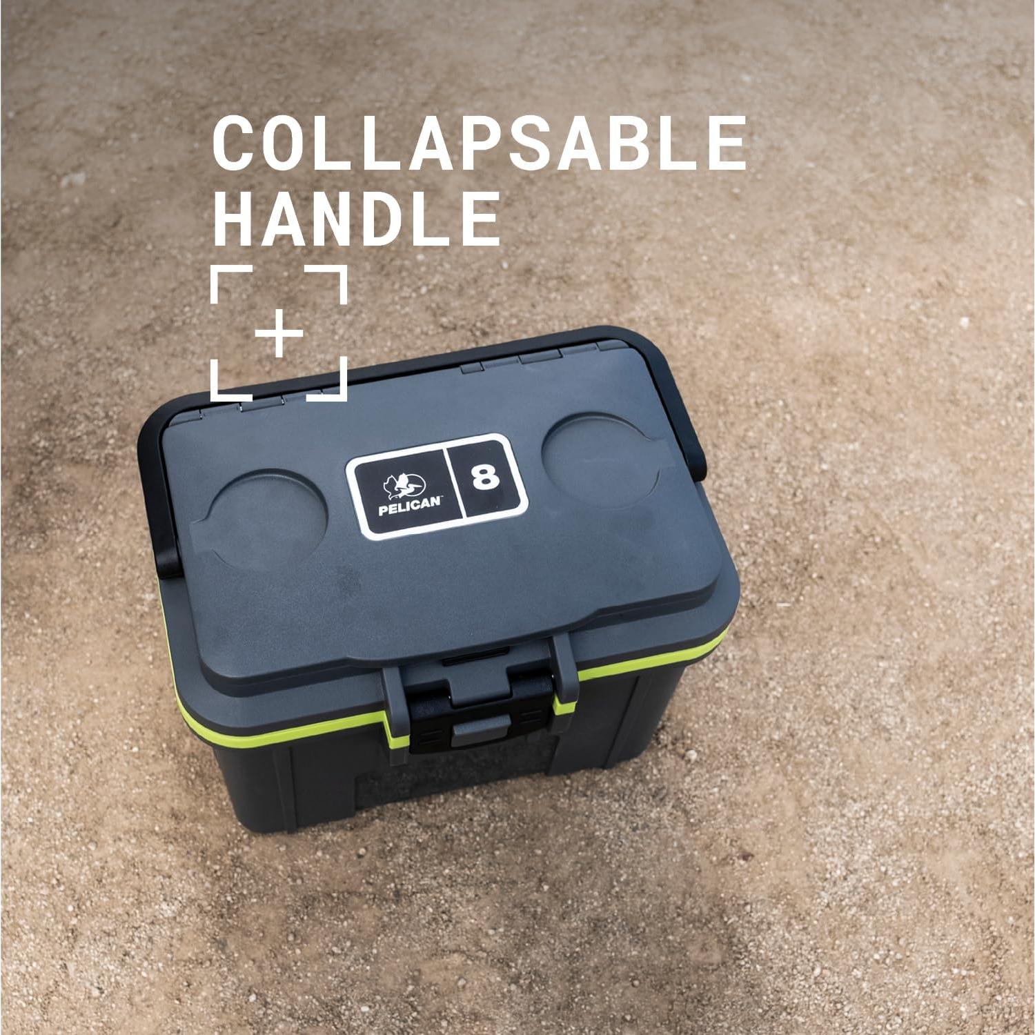 Nevera Térmica Personal Pelican 8QT Gris Verde 7.57L