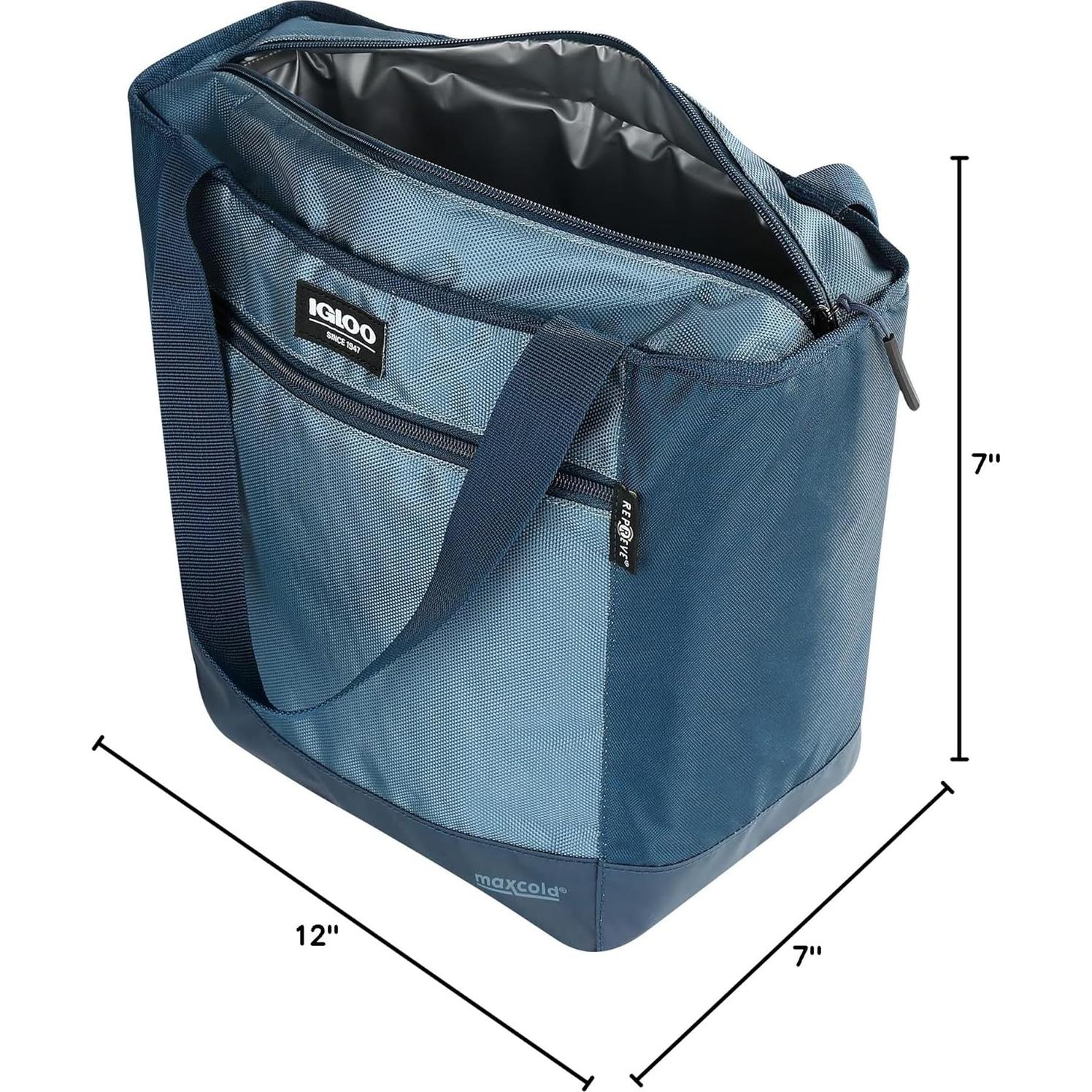 Nevera blanda Igloo Evergreen 5.68L azul para camping